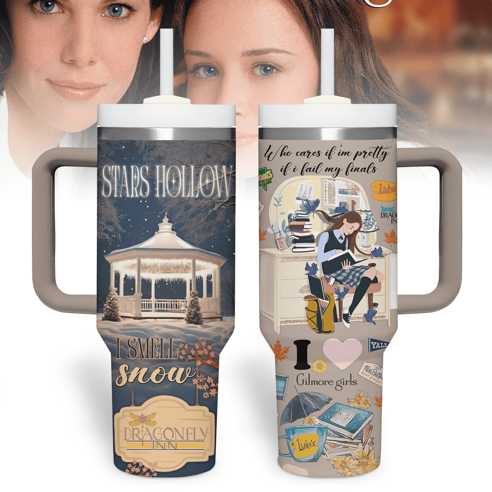 Gilmore Girls TV Series Custom Stanley Quencher 40oz Stainless Steel Tumbler With Handle