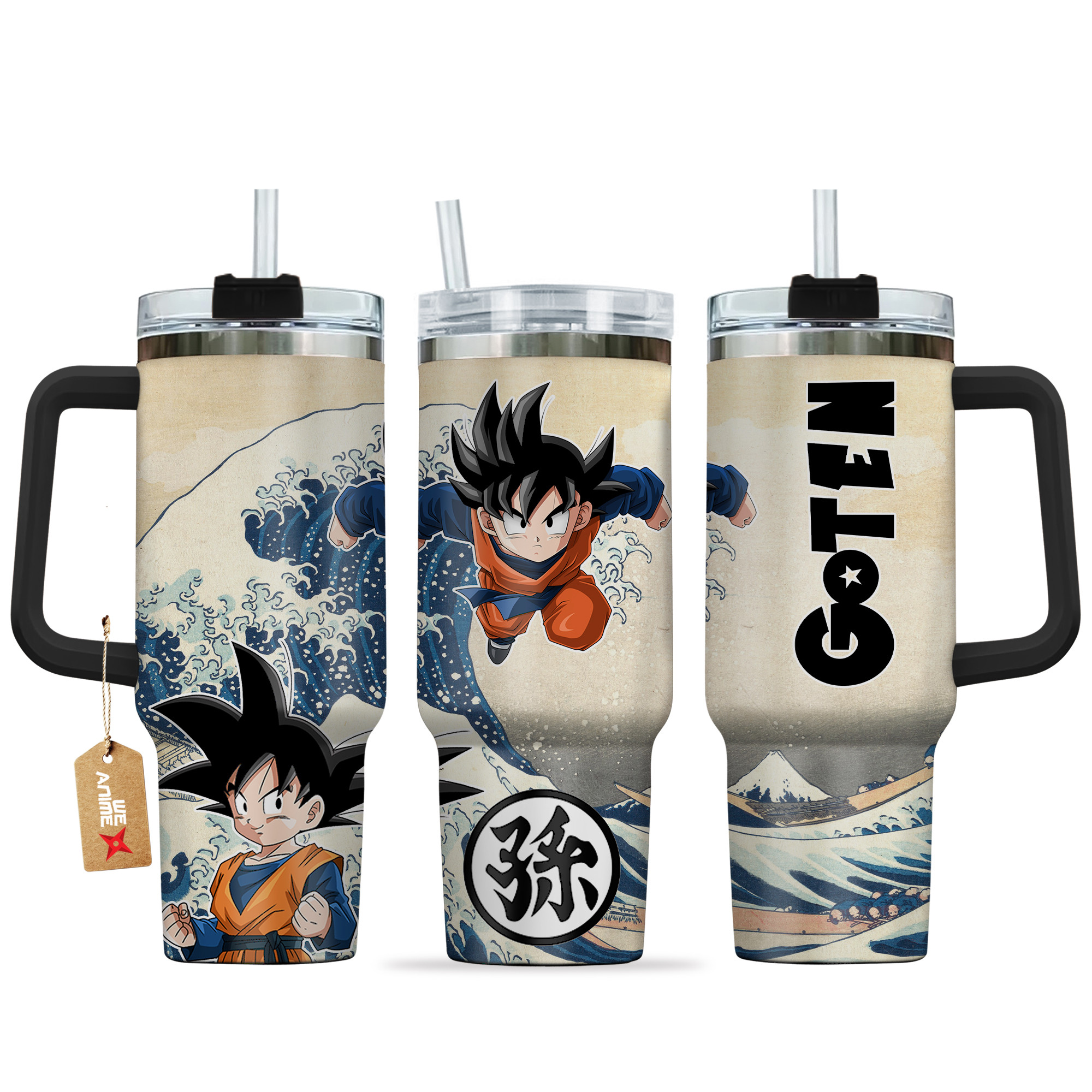 Goten Dragon Ball Anime Custom Stanley Quencher 40oz Stainless Steel Tumbler With Handle