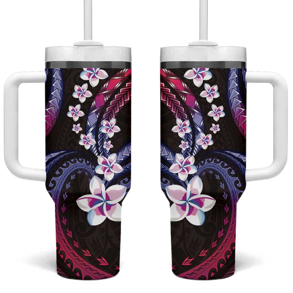 Hawaii Plumeria Custom Stanley Quencher 40oz Stainless Steel Tumbler With Handle