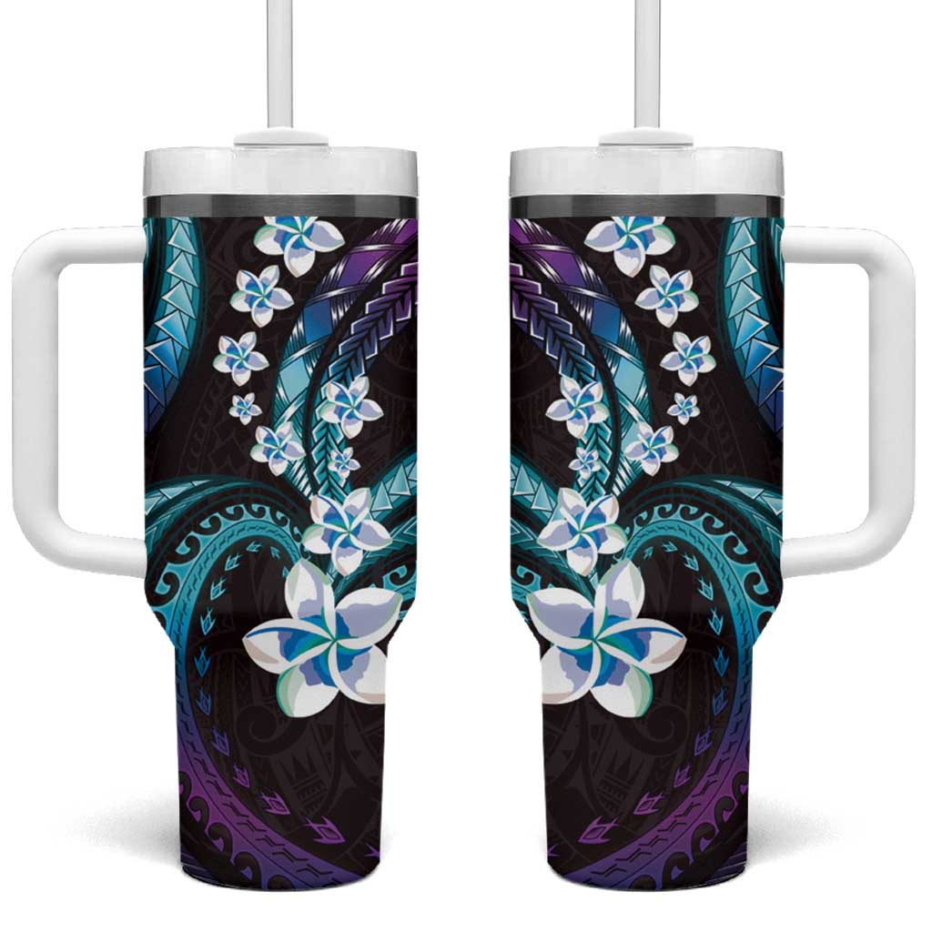 Hawaii Plumeria Custom Stanley Quencher 40oz Stainless Steel Tumbler With Handle