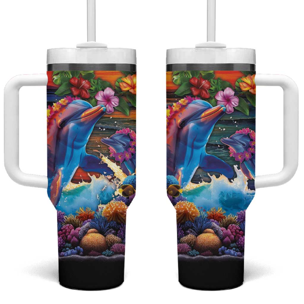 Hawaiian Lei Day Custom Stanley Quencher 40oz Stainless Steel Tumbler With Handle
