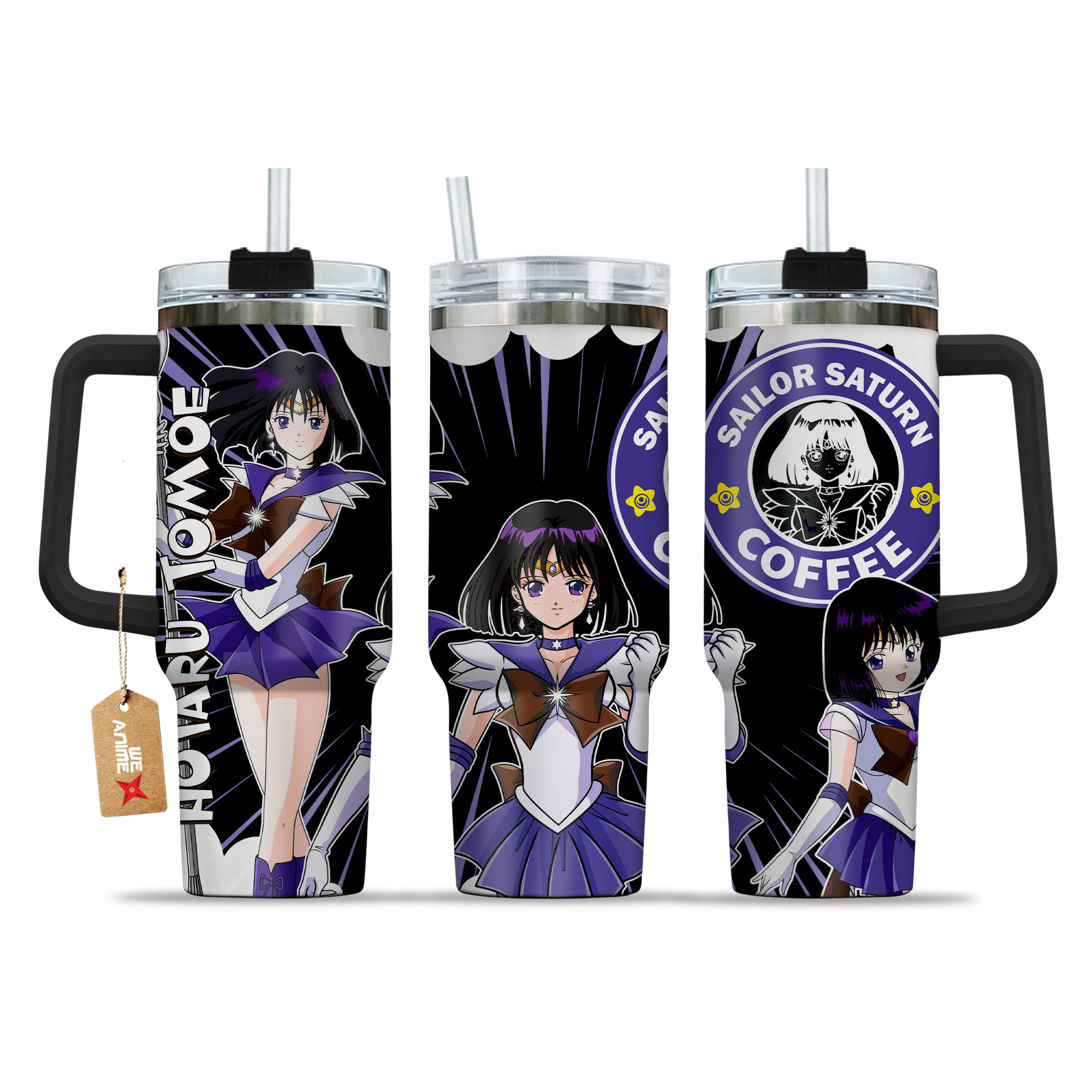 Hotaru Tomoe Sailor Moon Anime Custom Stanley Quencher 40oz Stainless Steel Tumbler With Handle