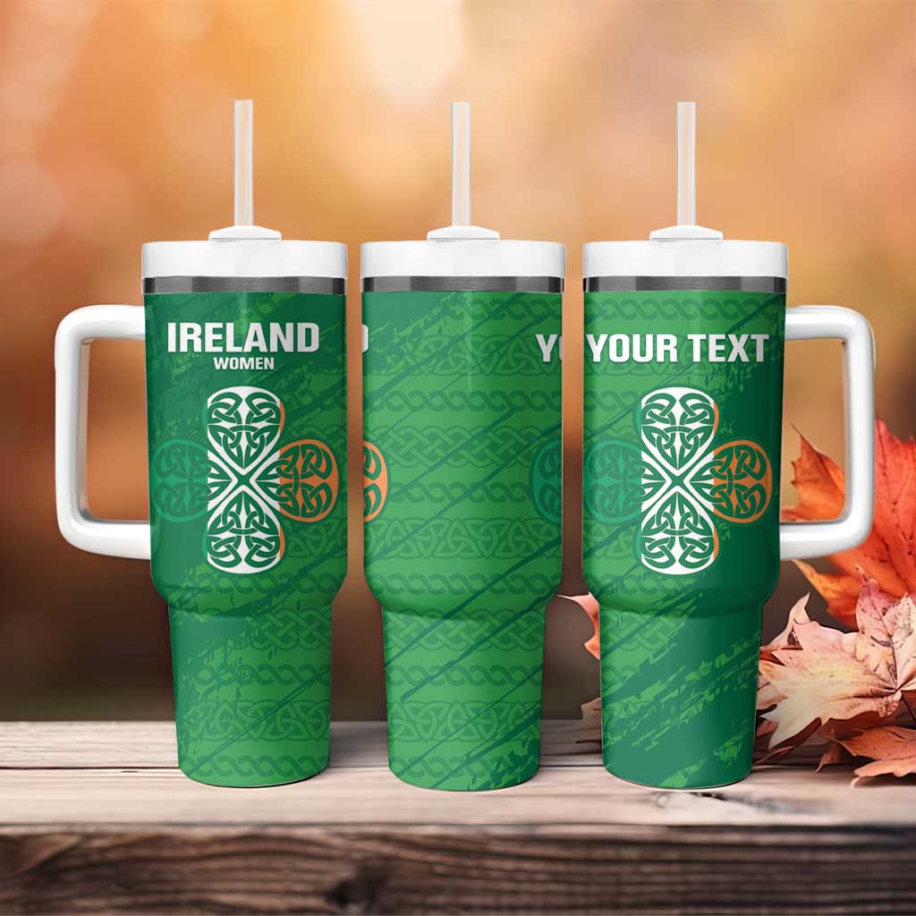 Ireland Cricket Irish Celtic Knot - National Color Custom Stanley Quencher 40oz Stainless Steel Tumbler With Handle