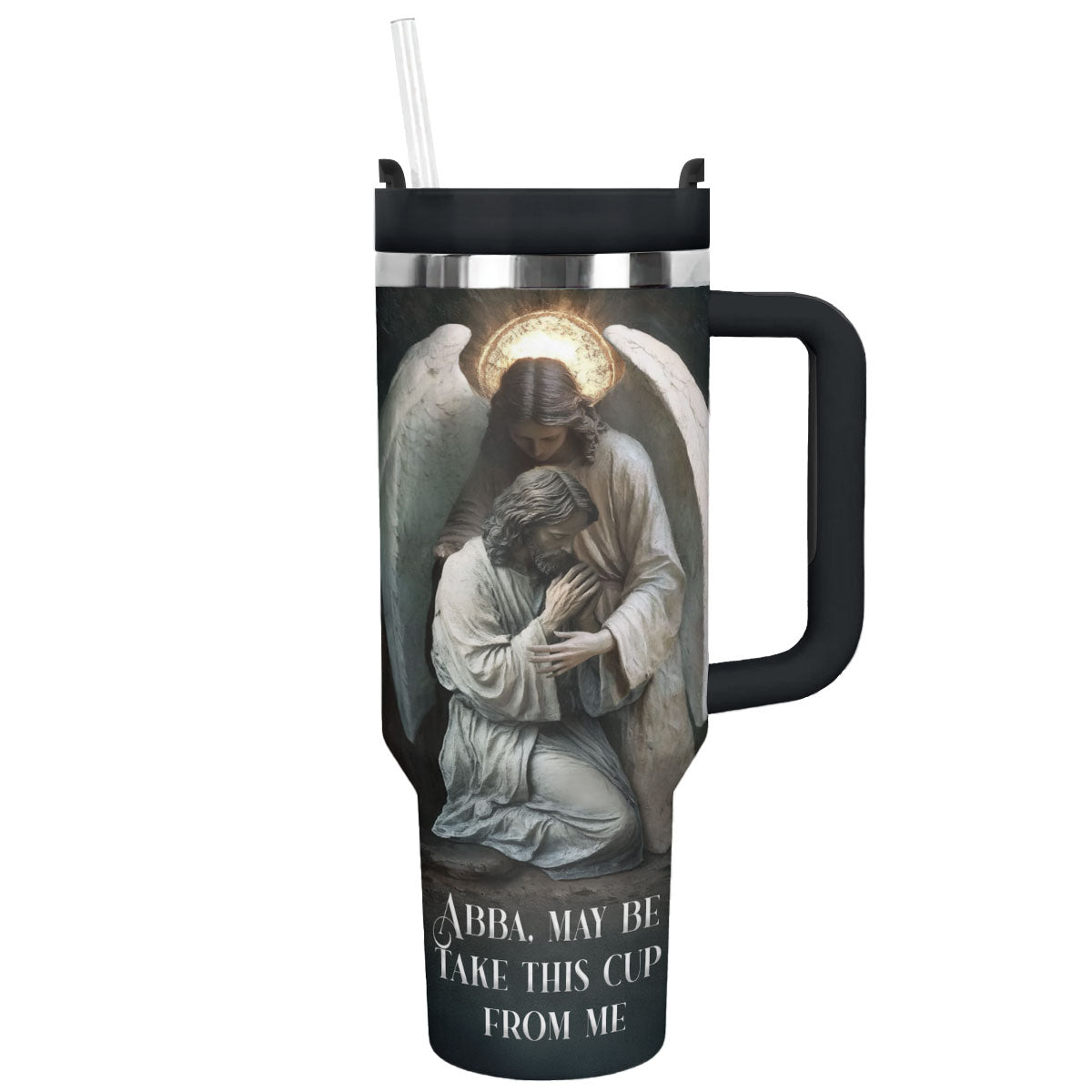 Jesus Prayer for Custom Stanley Quencher 40oz Stainless Steel Tumbler With Handle