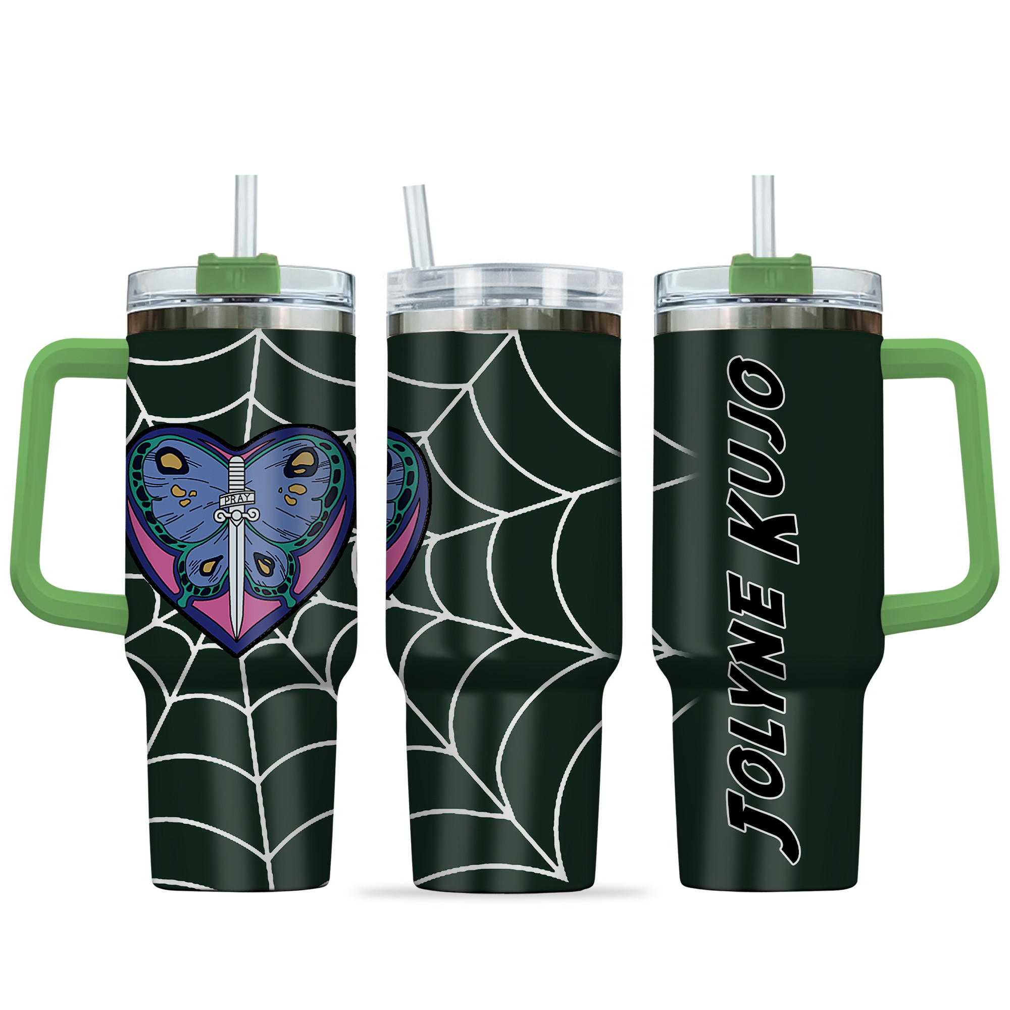 Jolyne Cujoh JoJo's Bizarre Anime Custom Stanley Quencher 40oz Stainless Steel Tumbler With Handle