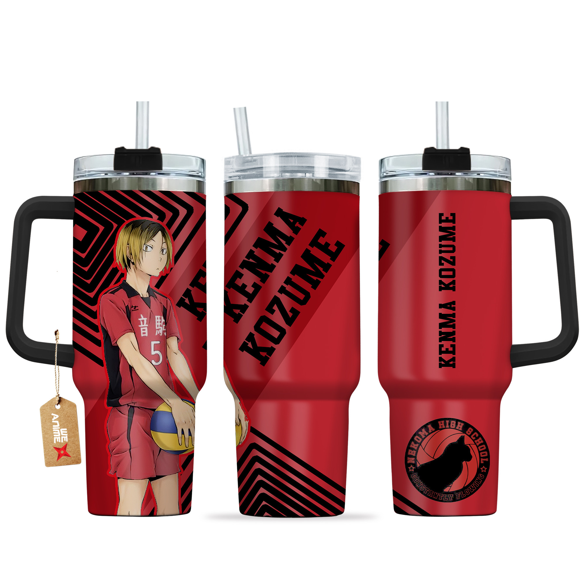 Kenma Kozume Haikyu!! Anime Custom Stanley Quencher 40oz Stainless Steel Tumbler With Handle