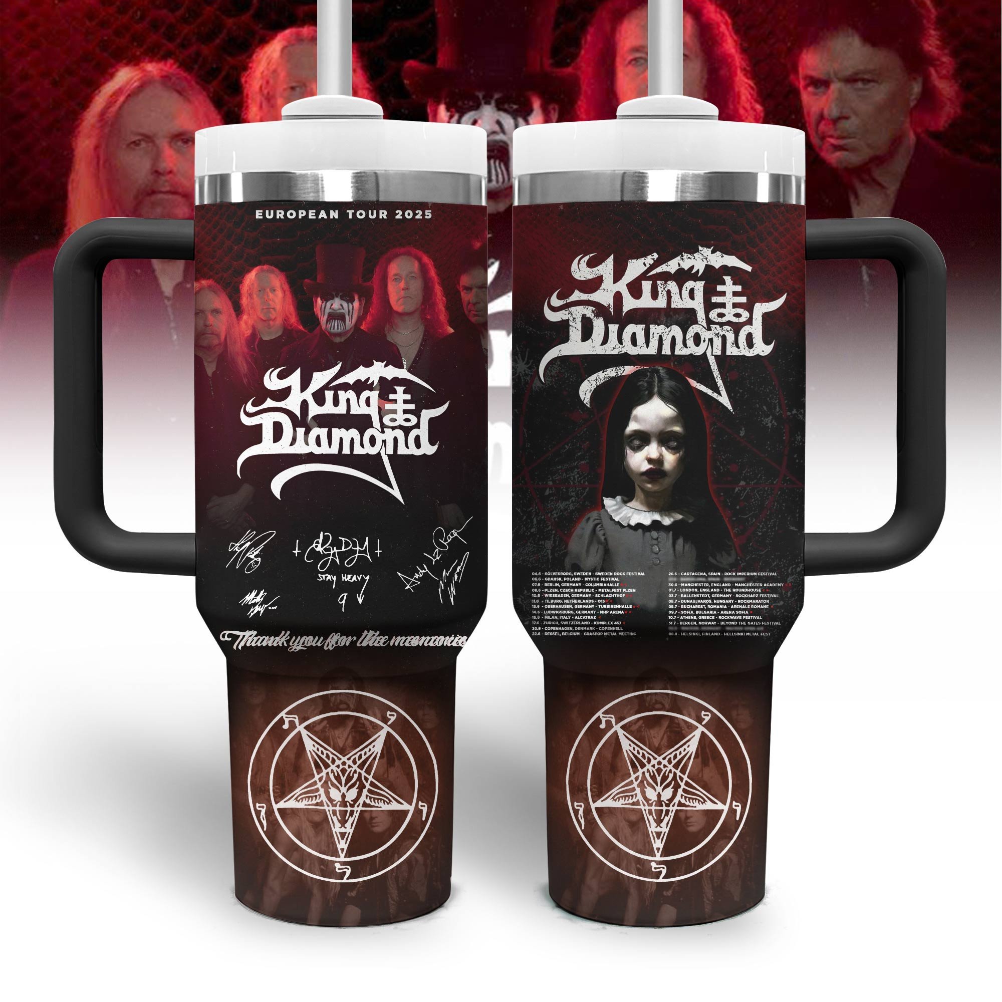 King Diamond Music Custom Stanley Quencher 40oz Stainless Steel Tumbler With Handle