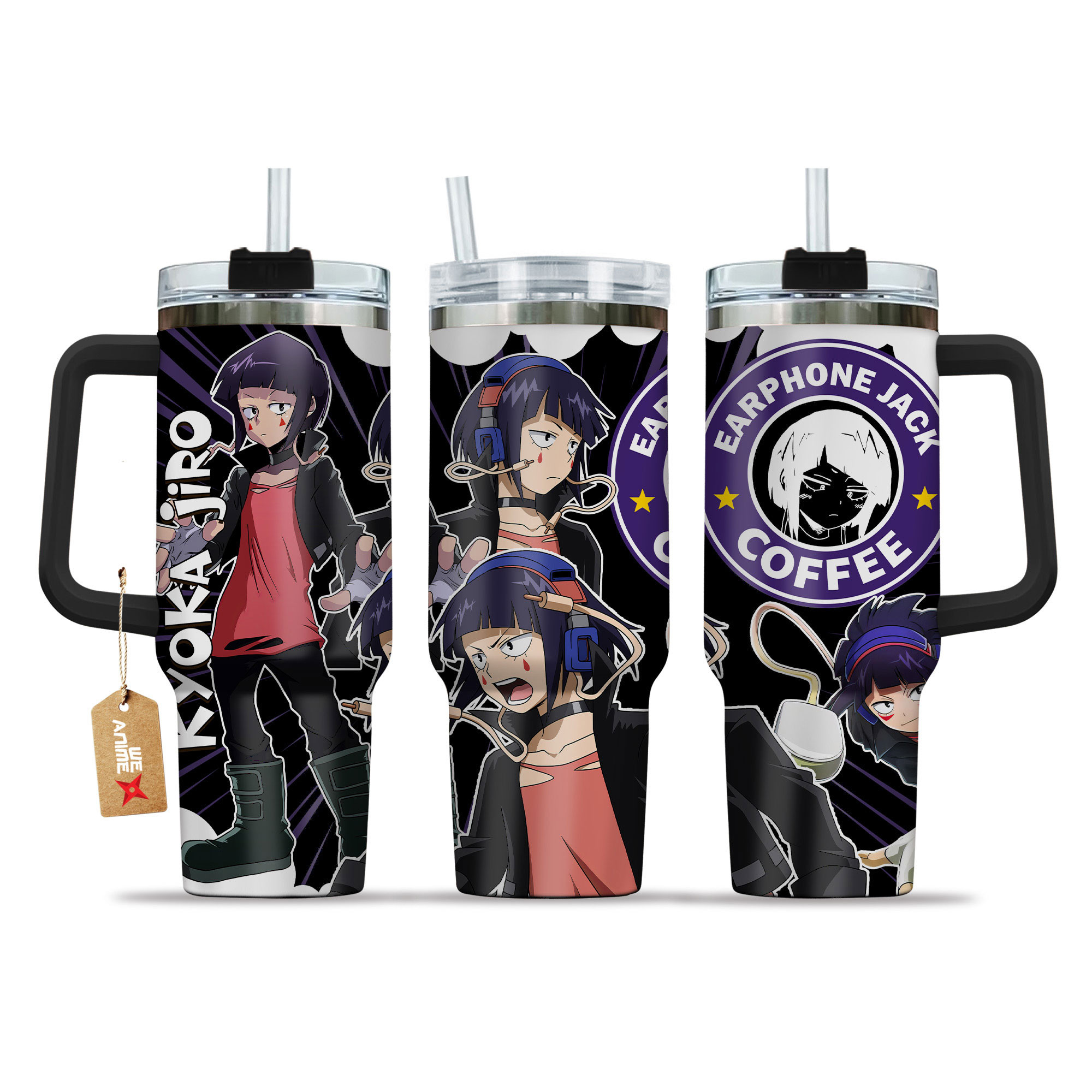 Kyoka Jiro My Hero Academia Anime Custom Stanley Quencher 40oz Stainless Steel Tumbler With Handle