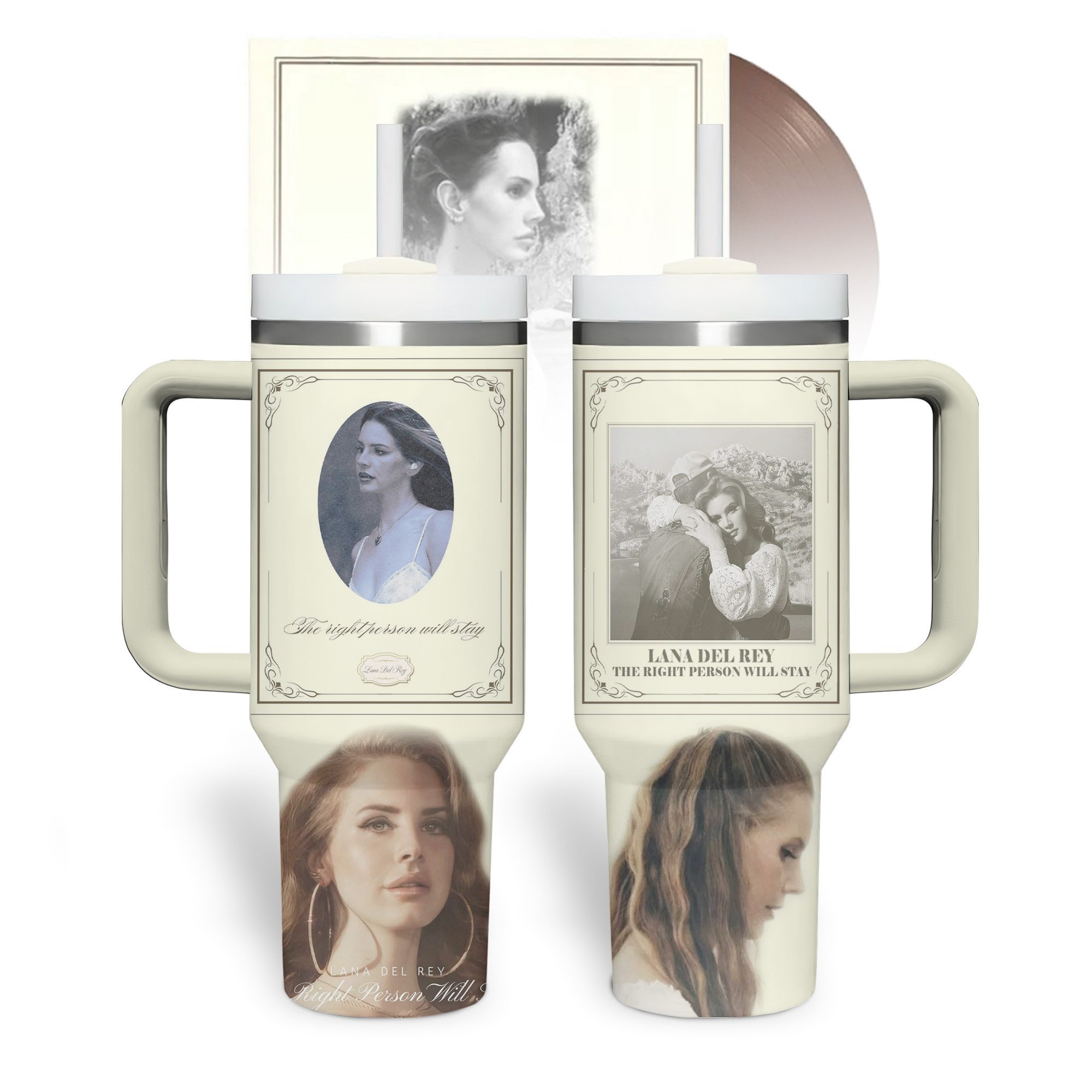 Lana Del Rey Music Custom Stanley Quencher 40oz Stainless Steel Tumbler With Handle