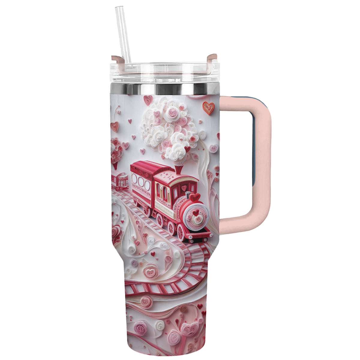 Love Express Custom Stanley Quencher 40oz Stainless Steel Tumbler With Handle