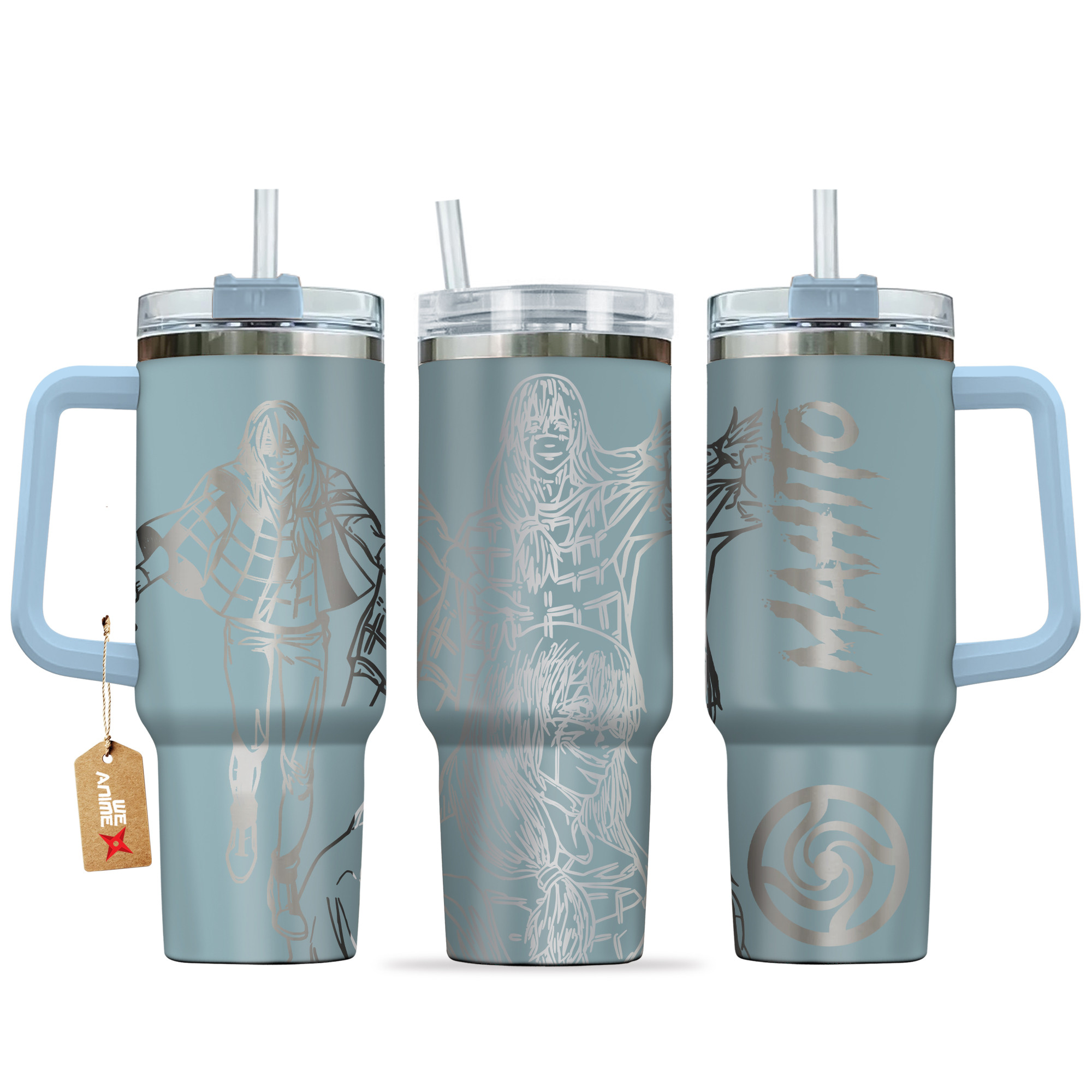 Mahito Jujutsu Kaisen Anime Custom Stanley Quencher 40oz Stainless Steel Tumbler With Handle