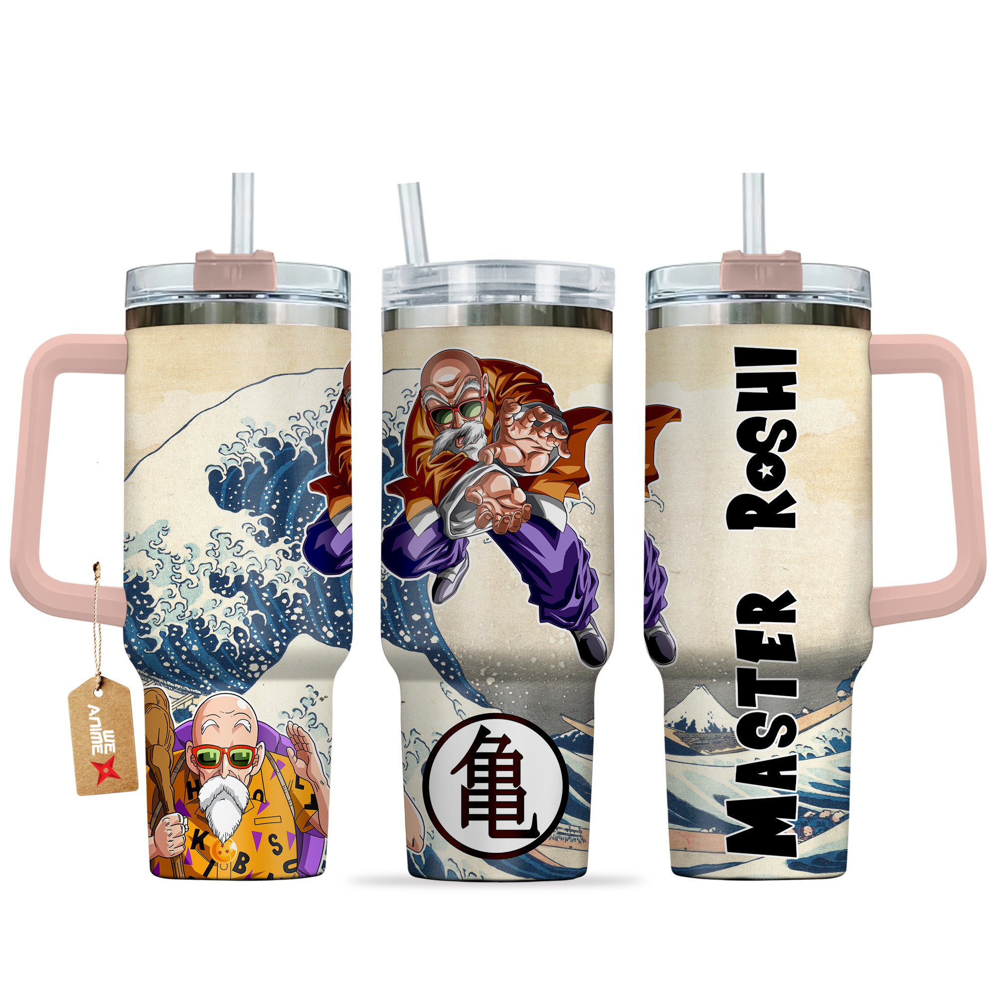Master Roshi Dragon Ball Anime Custom Stanley Quencher 40oz Stainless Steel Tumbler With Handle