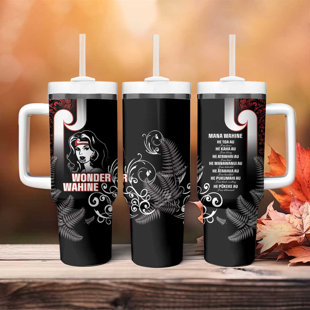 New Zealand Aotearoa Mana Wahine Custom Stanley Quencher 40oz Stainless Steel Tumbler With Handle