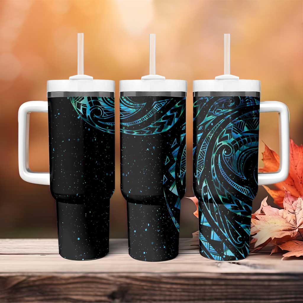 New Zealand Tribal Tattoo With Matariki Art Custom Stanley Quencher 40oz Stainless Steel Tumbler With Handle