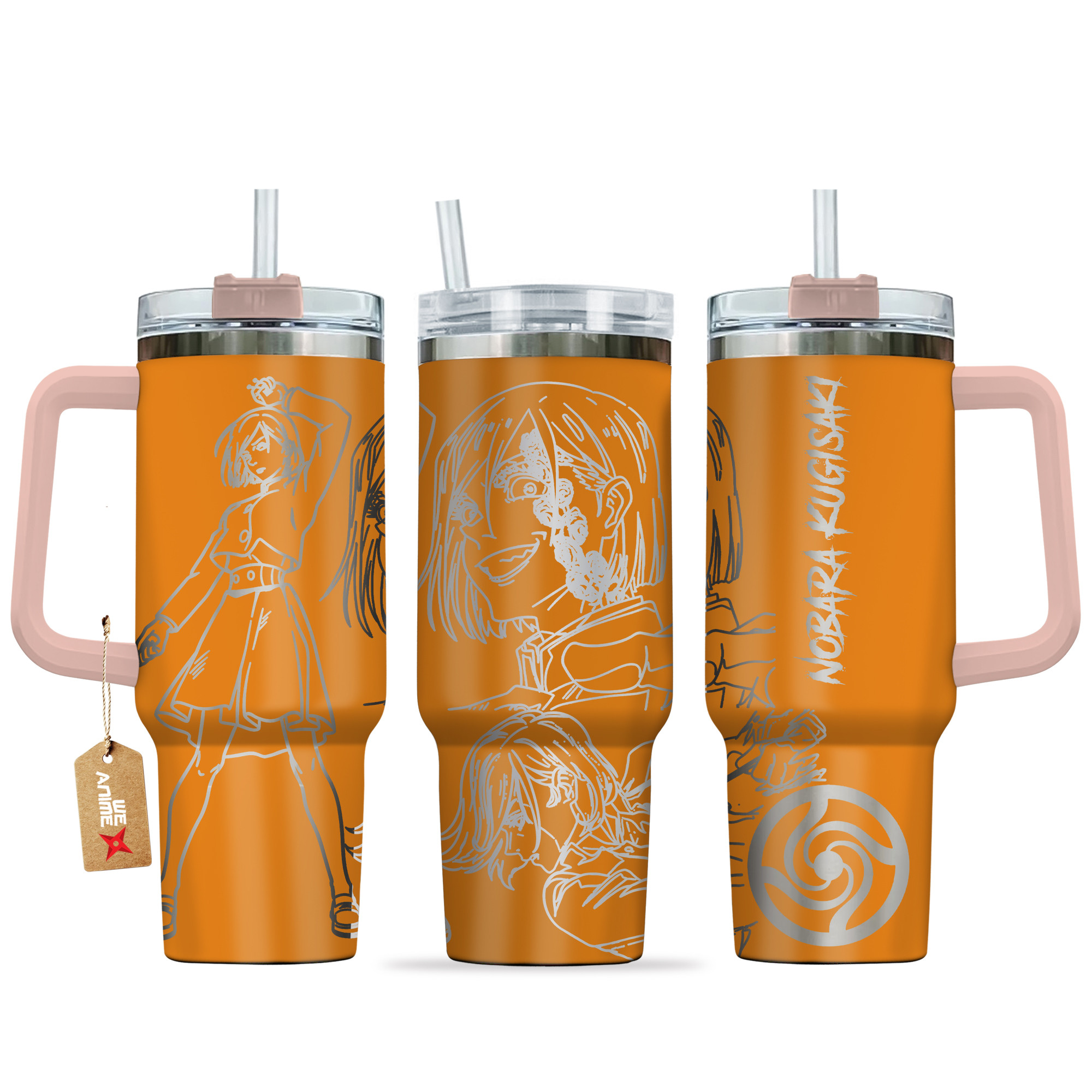 Nobara Kugisaki Jujutsu Kaisen Anime Custom Stanley Quencher 40oz Stainless Steel Tumbler With Handle