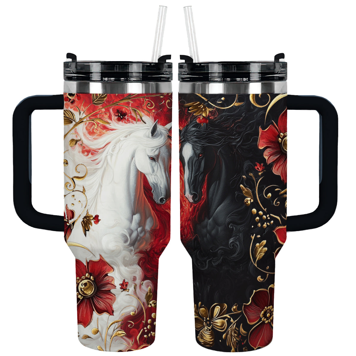 Noble Horse Custom Stanley Quencher 40oz Stainless Steel Tumbler With Handle