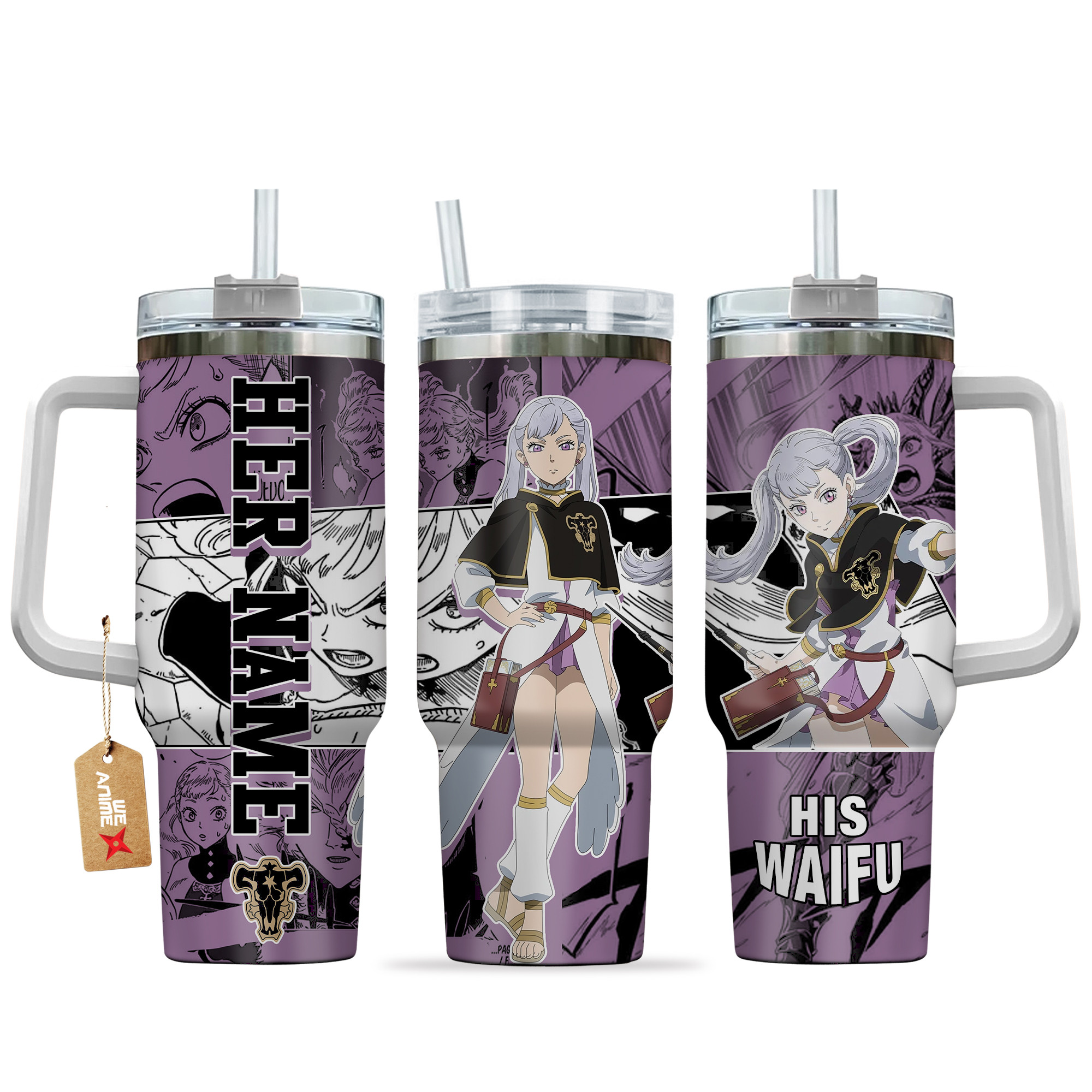 Noelle Silva Black Clover Anime Custom Stanley Quencher 40oz Stainless Steel Tumbler With Handle
