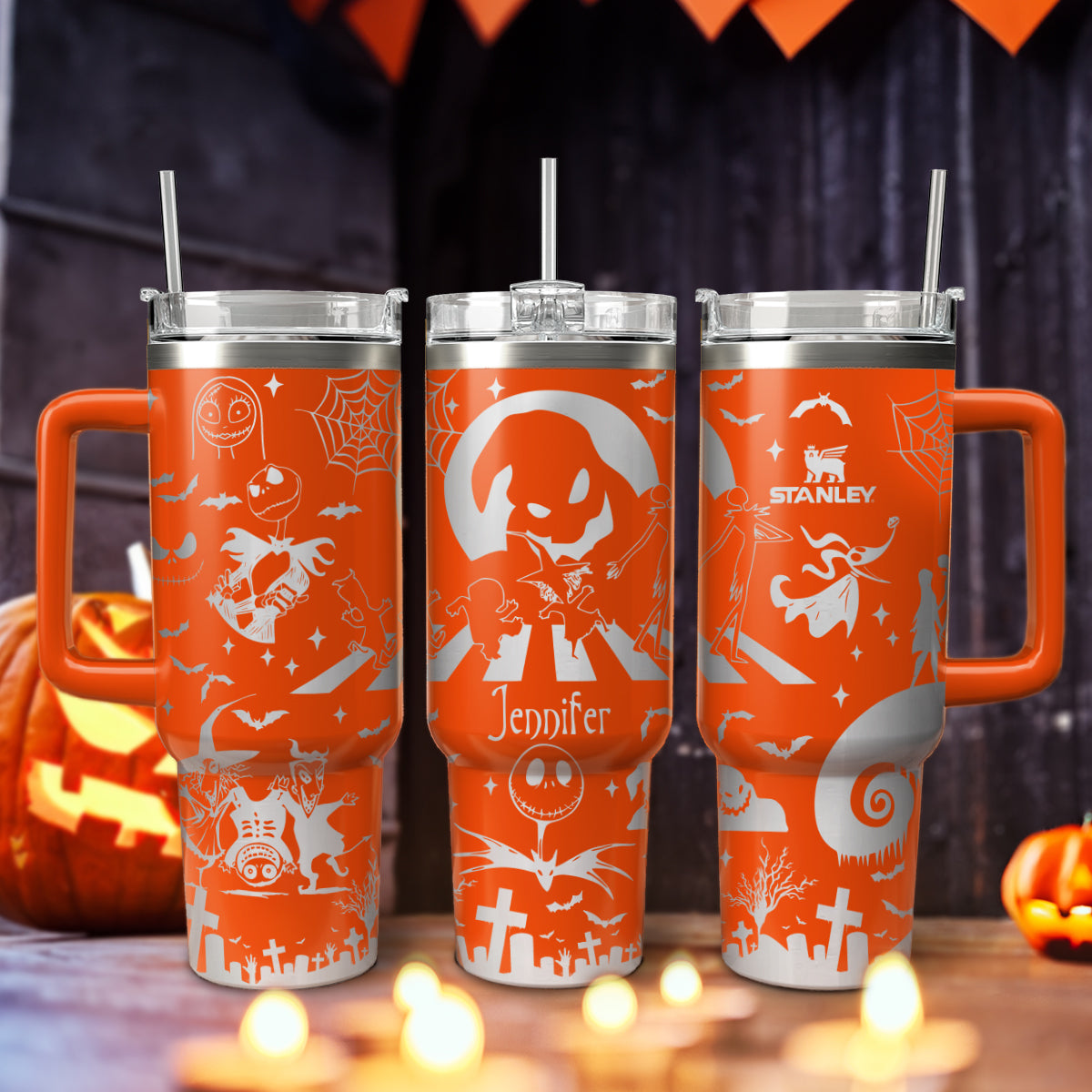Oogie Boogie The Nightmare Before Christmas Movies Custom Stanley Quencher 40oz Stainless Steel Tumbler With Handle