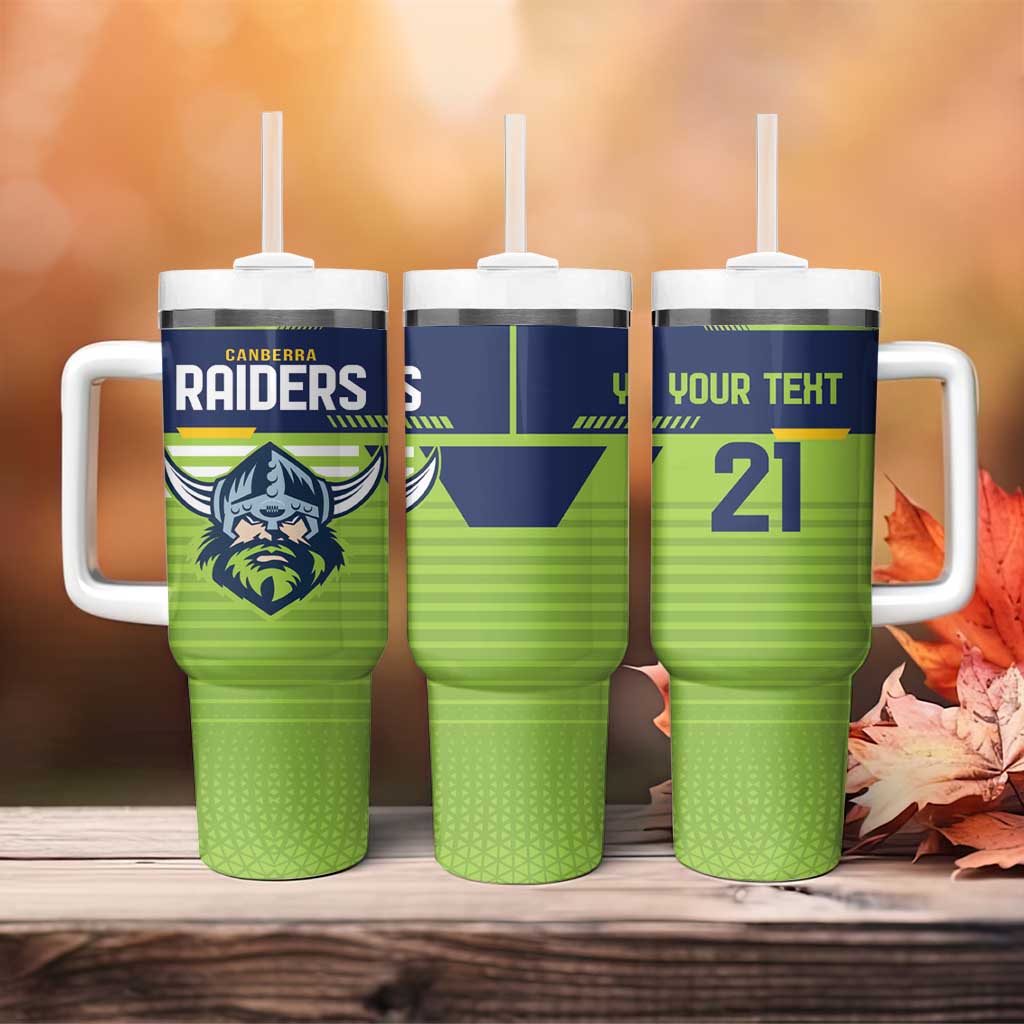 Raiders Rugby The Green Machine Simple Style Custom Stanley Quencher 40oz Stainless Steel Tumbler With Handle