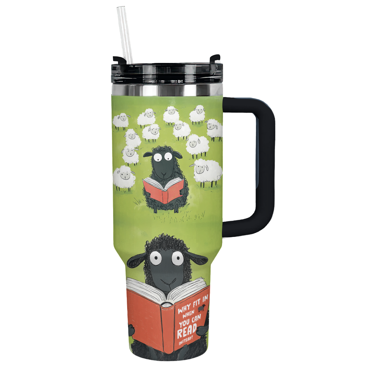 Rebel Black Sheep Custom Stanley Quencher 40oz Stainless Steel Tumbler With Handle
