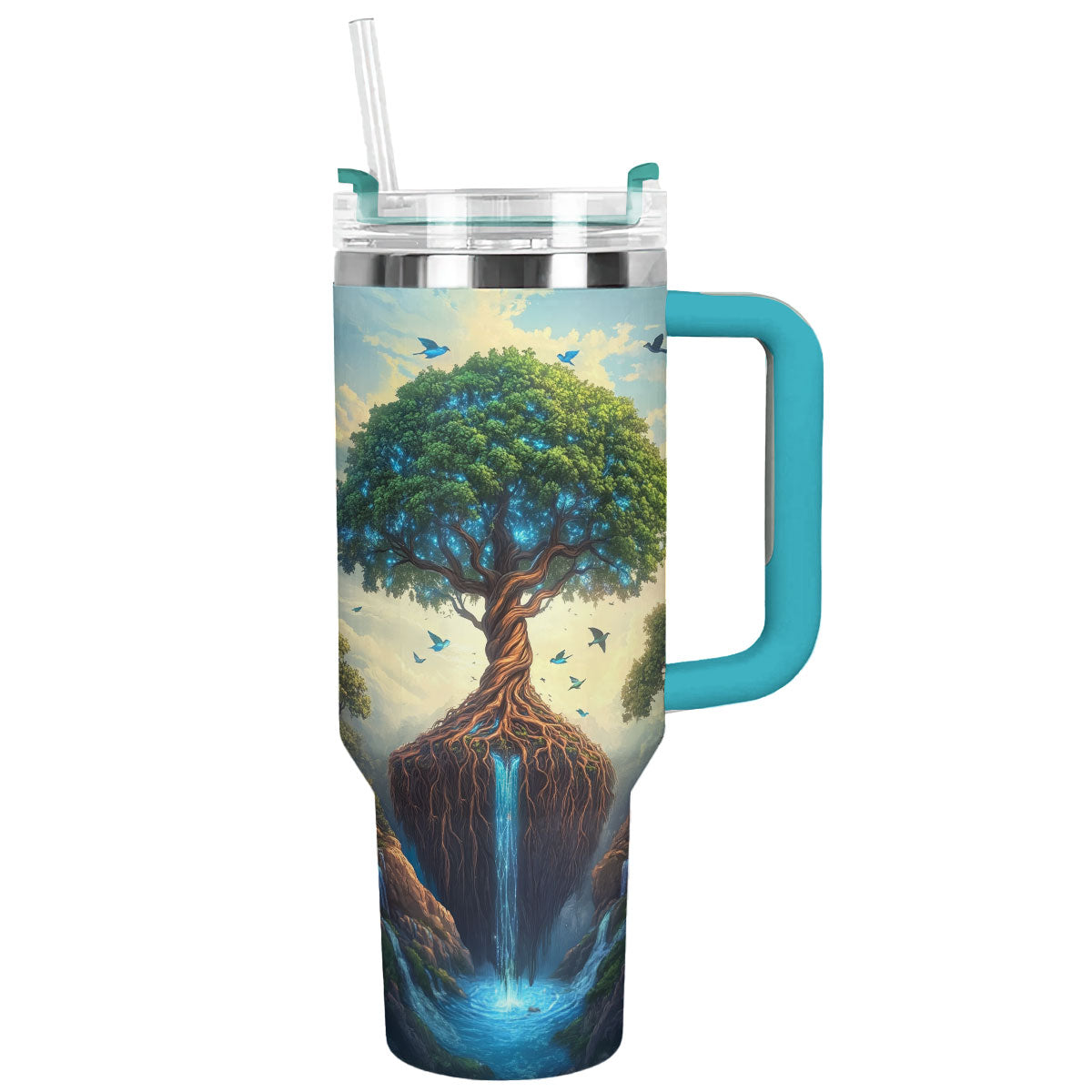 Soulful sips Custom Stanley Quencher 40oz Stainless Steel Tumbler With Handle