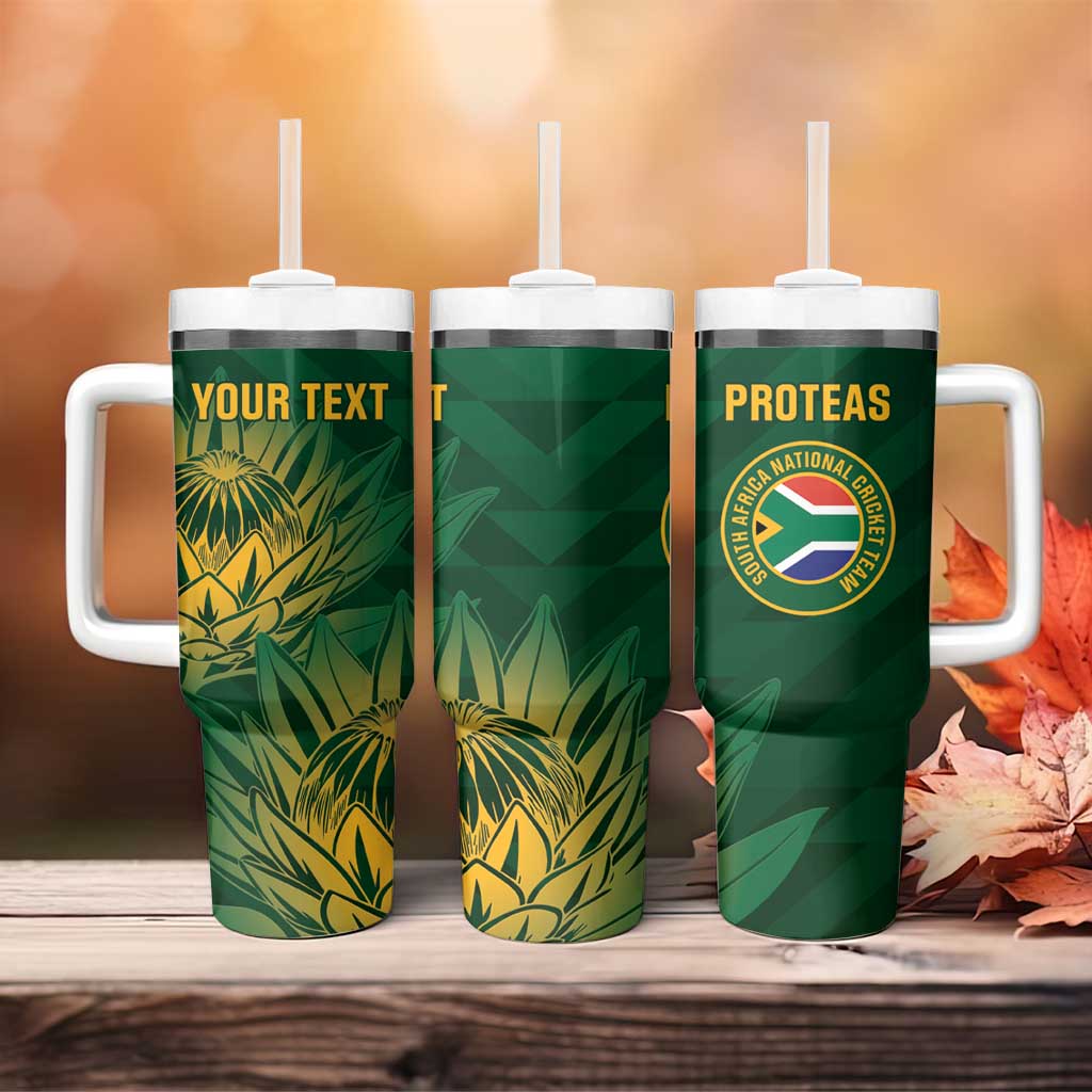 South Africa Cricket Go Champions Proteas Custom Stanley Quencher 40oz Stainless Steel Tumbler With Handle