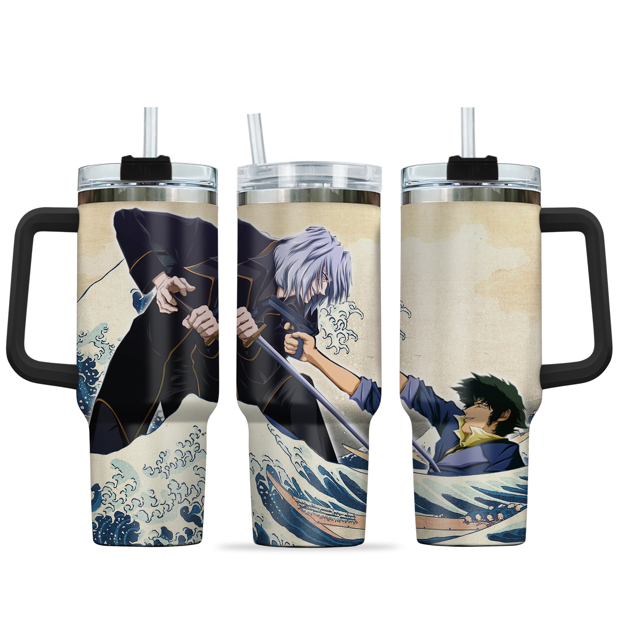 Spike x Vicious Anime Custom Stanley Quencher 40oz Stainless Steel Tumbler With Handle