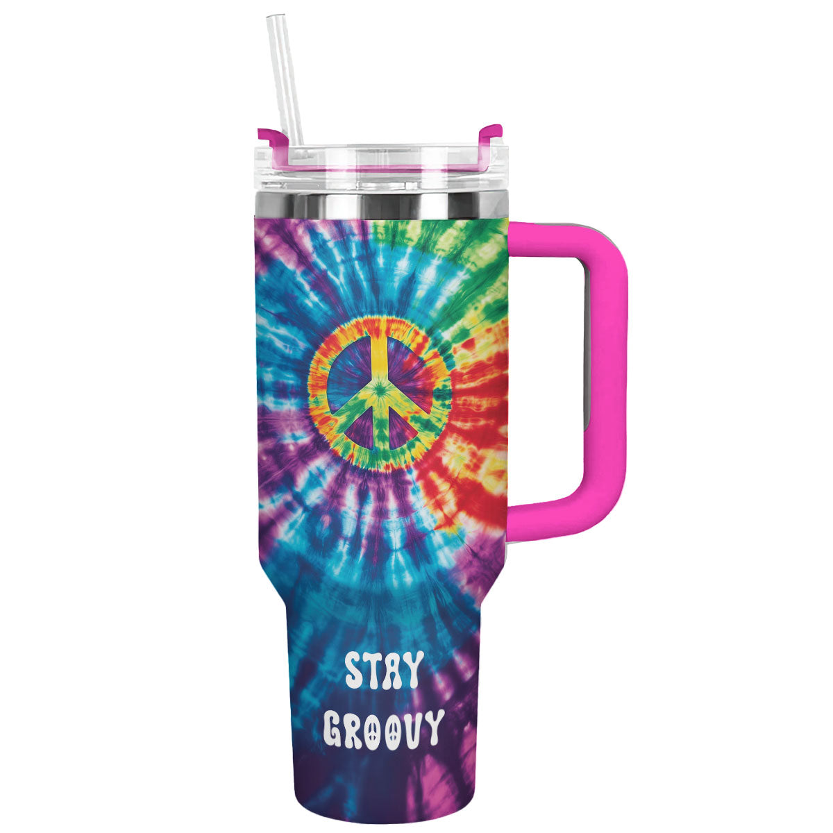 Stays Groovy Custom Stanley Quencher 40oz Stainless Steel Tumbler With Handle
