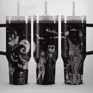 The Nightmare Before Christmas Movies Custom Stanley Quencher 40oz Stainless Steel Tumbler With Handle
