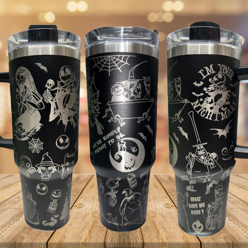 The Nightmare Before Christmas Movies Custom Stanley Quencher 40oz Stainless Steel Tumbler With Handle