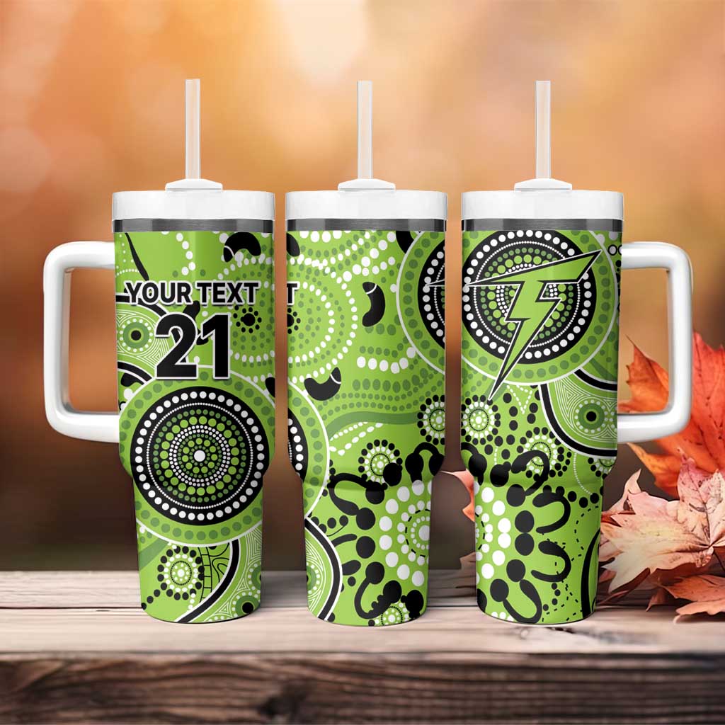 Thunder Cricket Australian Aboriginal Custom Stanley Quencher 40oz Stainless Steel Tumbler With Handle