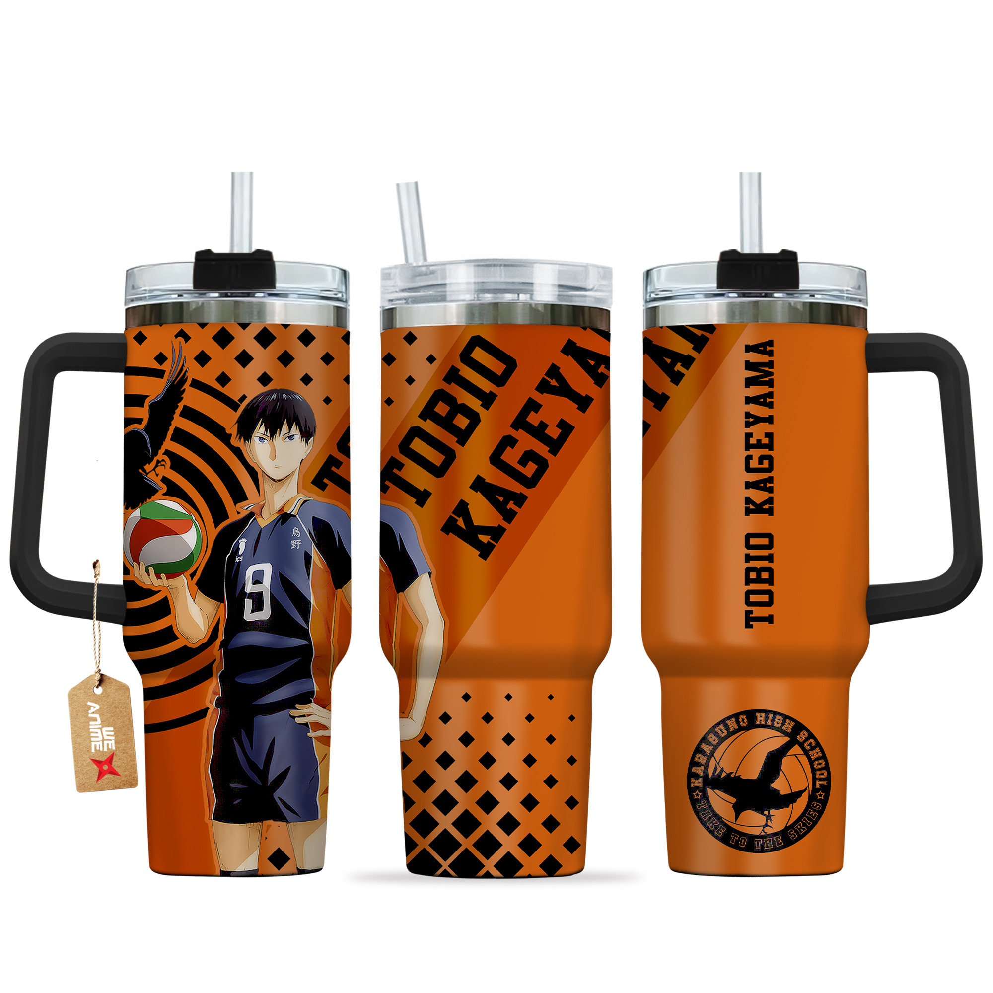 Tobio Kageyama Haikyu!! Anime Custom Stanley Quencher 40oz Stainless Steel Tumbler With Handle