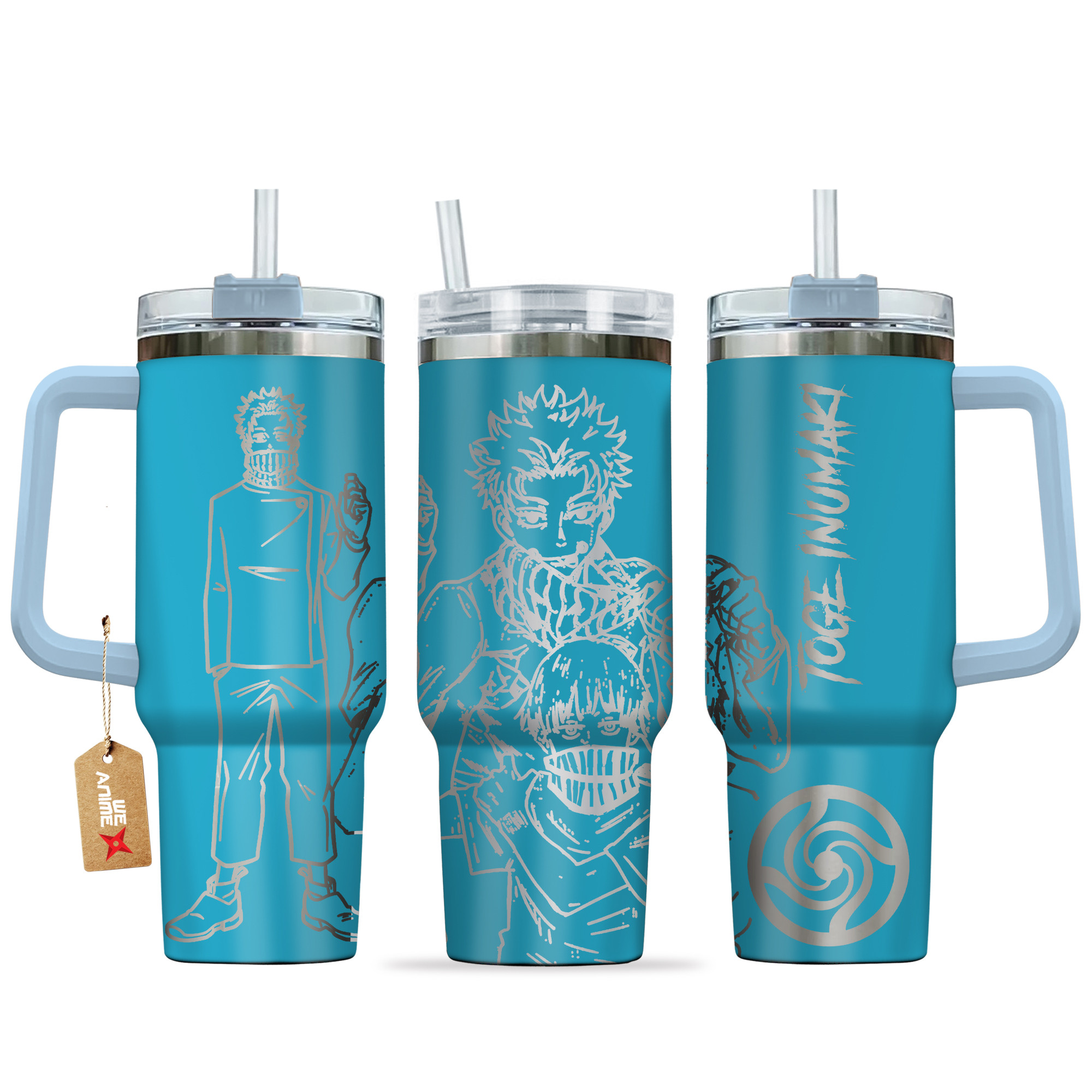 Toge Inumaki Jujutsu Kaisen Anime Custom Stanley Quencher 40oz Stainless Steel Tumbler With Handle