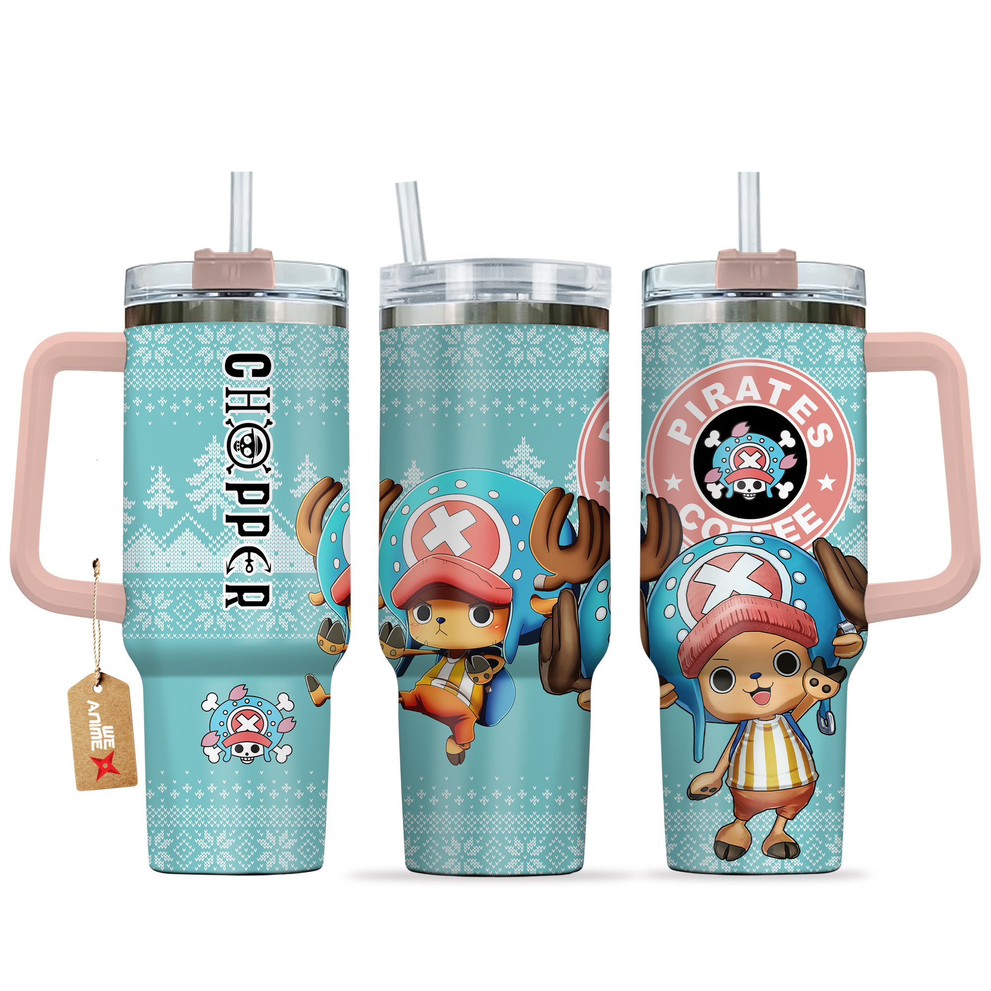 Tony Tony Chopper One Piece Anime Custom Stanley Quencher 40oz Stainless Steel Tumbler With Handle