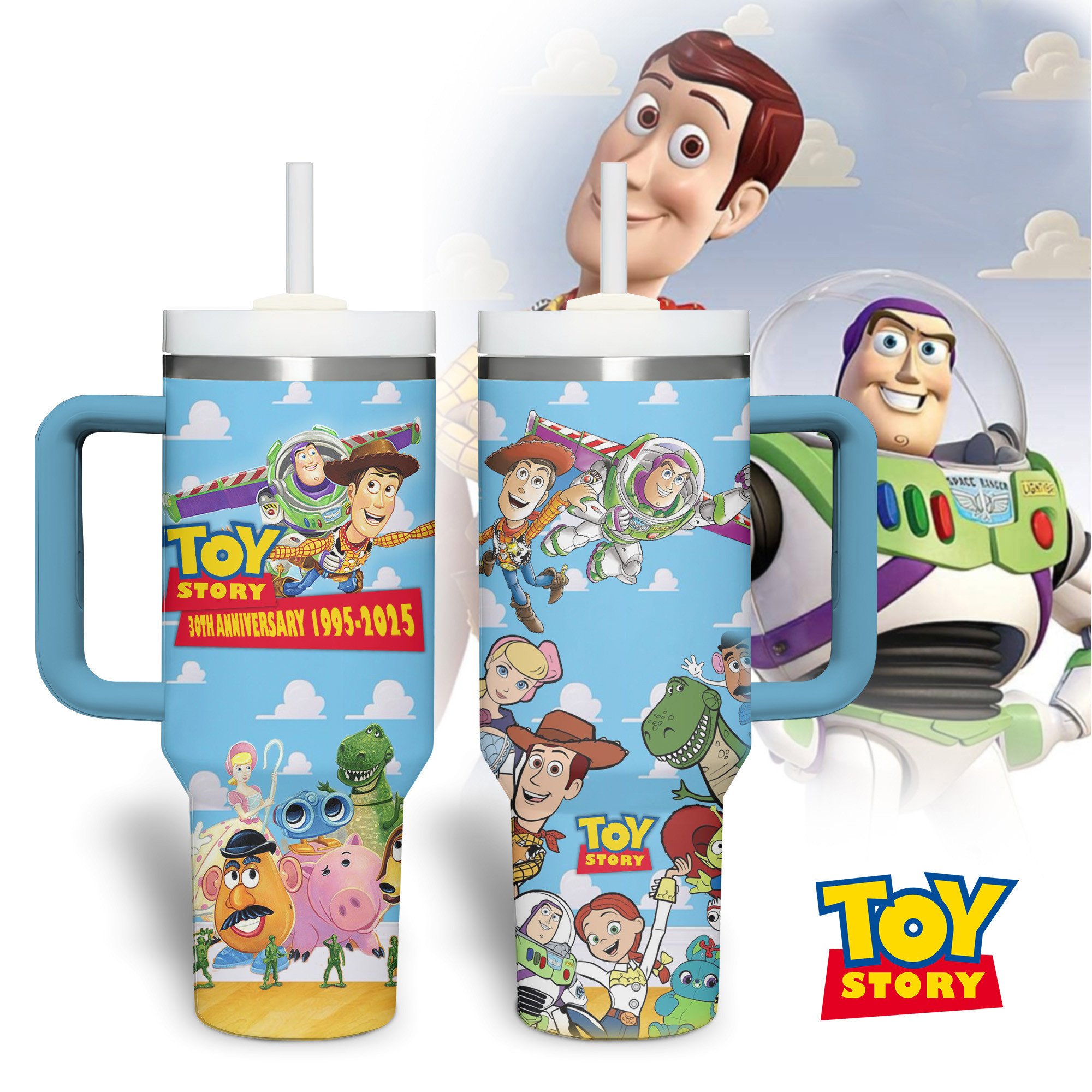 Toy Story TV Series Custom Stanley Quencher 40oz Stainless Steel Tumbler With Handle