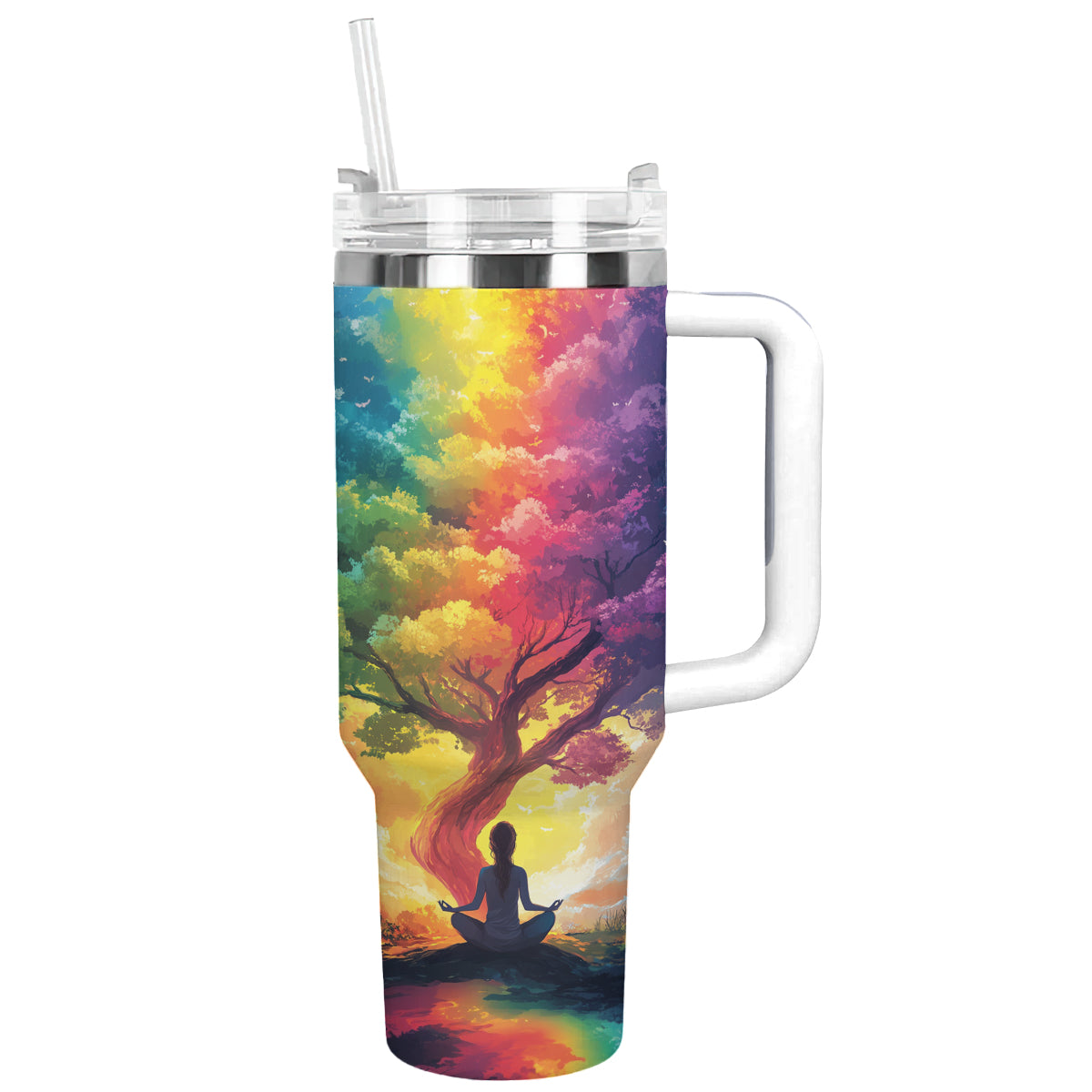 Tree of Harmony of the Soul Custom Stanley Quencher 40oz Stainless Steel Tumbler With Handle