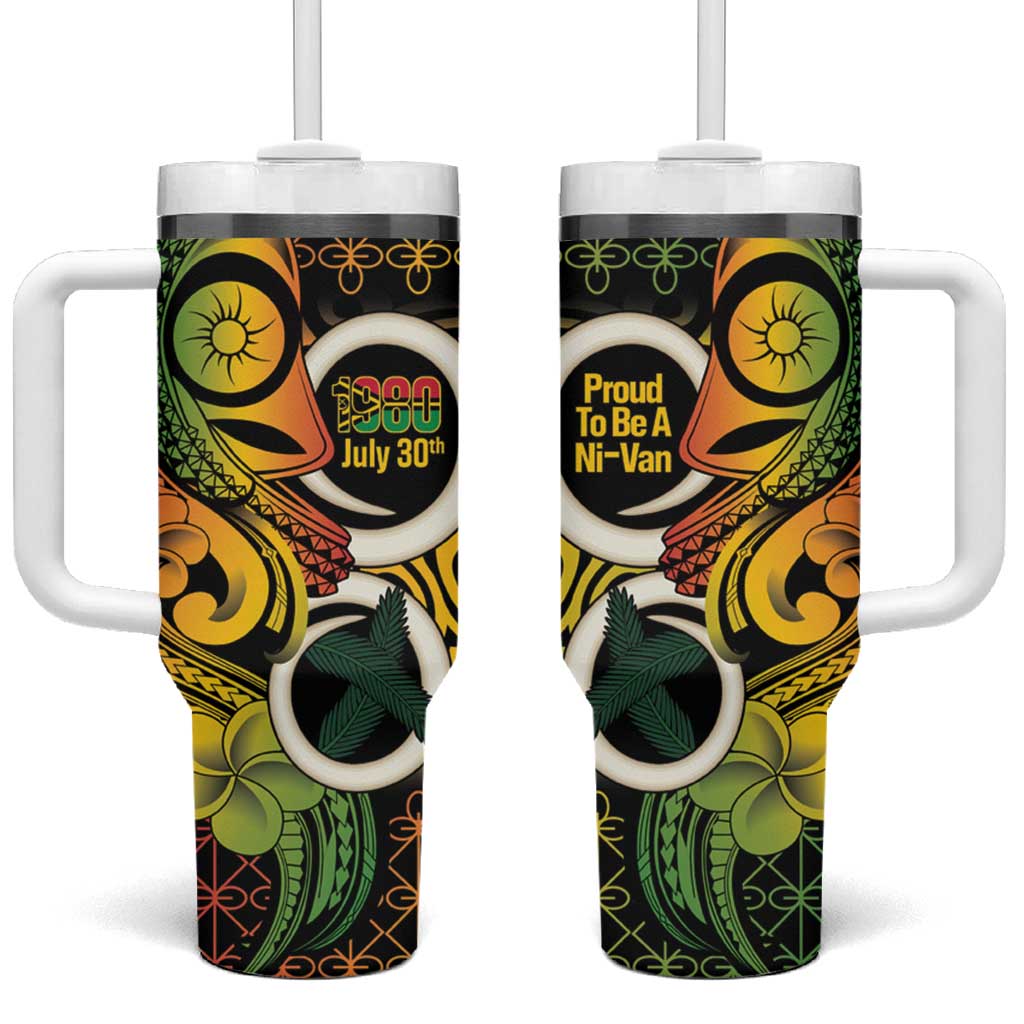 Vanuatu 1980 Custom Stanley Quencher 40oz Stainless Steel Tumbler With Handle