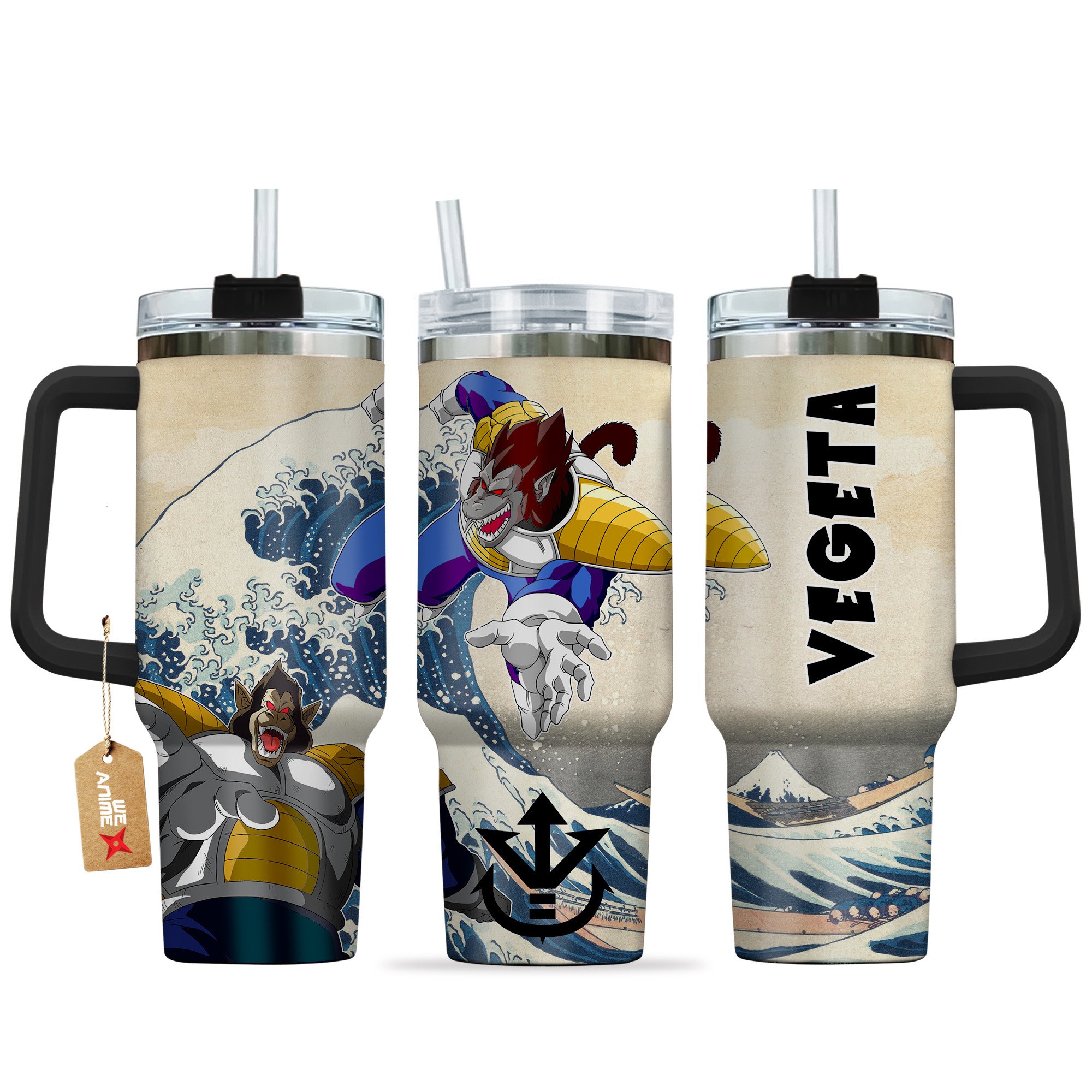 Vegeta Great Ape Dragon Ball Anime Custom Stanley Quencher 40oz Stainless Steel Tumbler With Handle