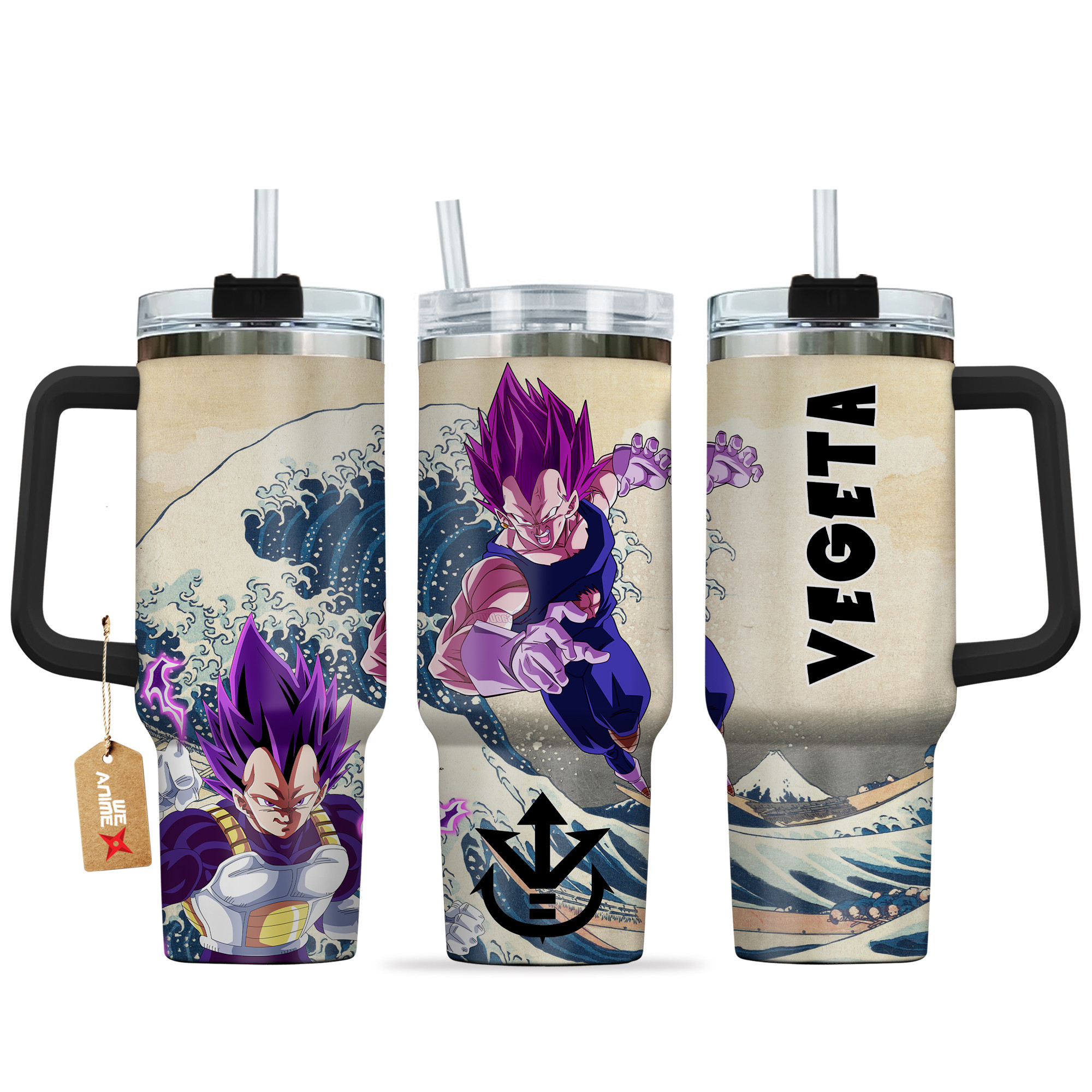 Vegeta Ultra Ego Dragon Ball Anime Custom Stanley Quencher 40oz Stainless Steel Tumbler With Handle