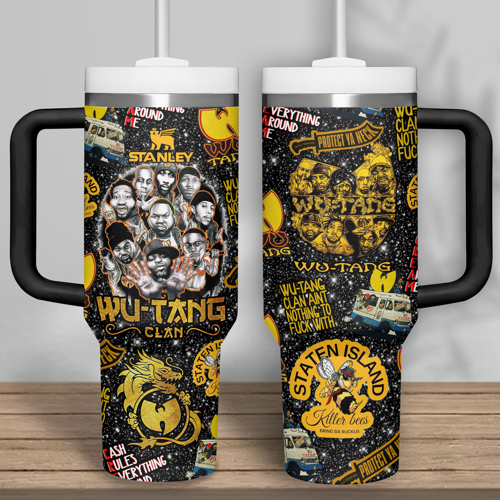 Wu-Tang Clan Music Custom Stanley Quencher 40oz Stainless Steel Tumbler With Handle