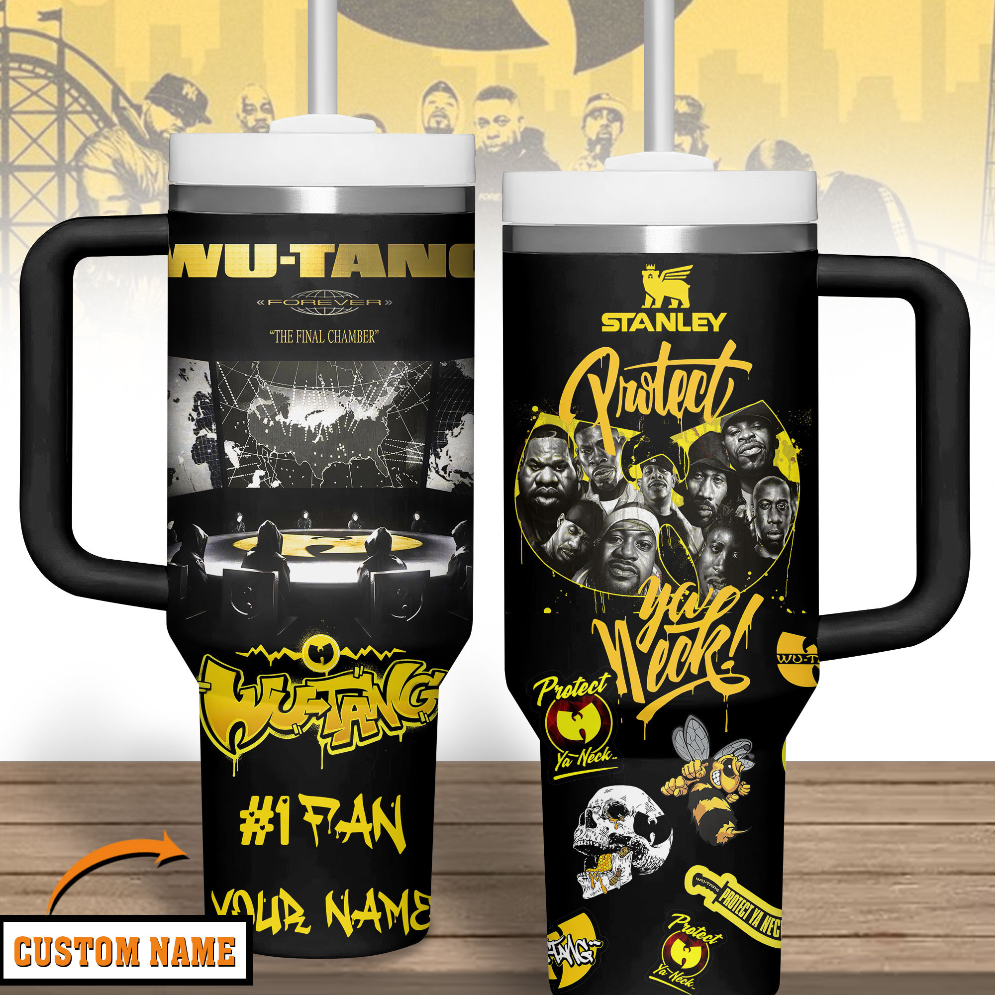 Wu-Tang Clan Music Custom Stanley Quencher 40oz Stainless Steel Tumbler With Handle