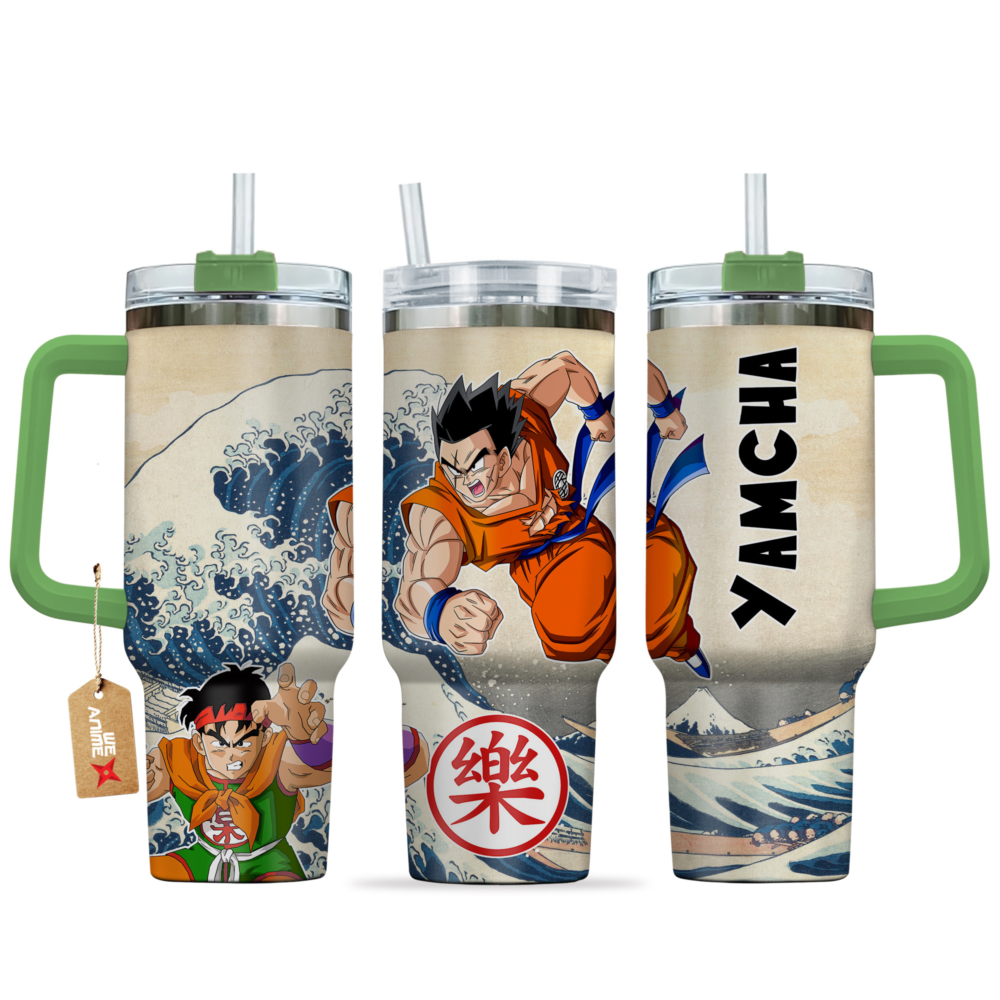 Yamcha Dragon Ball Anime Custom Stanley Quencher 40oz Stainless Steel Tumbler With Handle