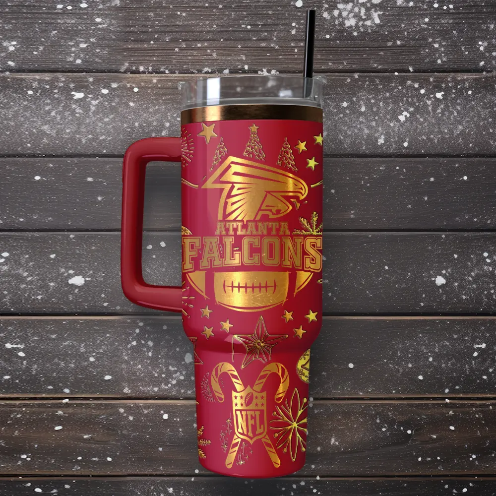 Atlanta Falcons Custom Stanley Quencher 40oz Stainless Steel Tumbler With Handle