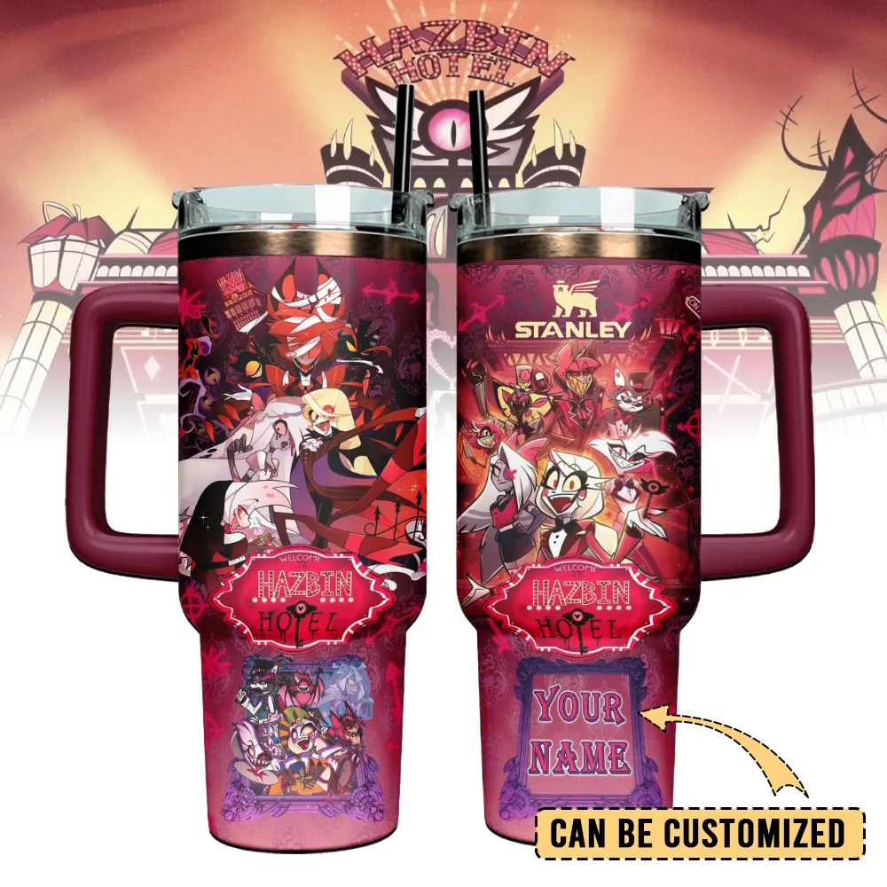 Hazbin Hotel Movies Custom Stanley Quencher 40oz Stainless Steel Tumbler With Handle