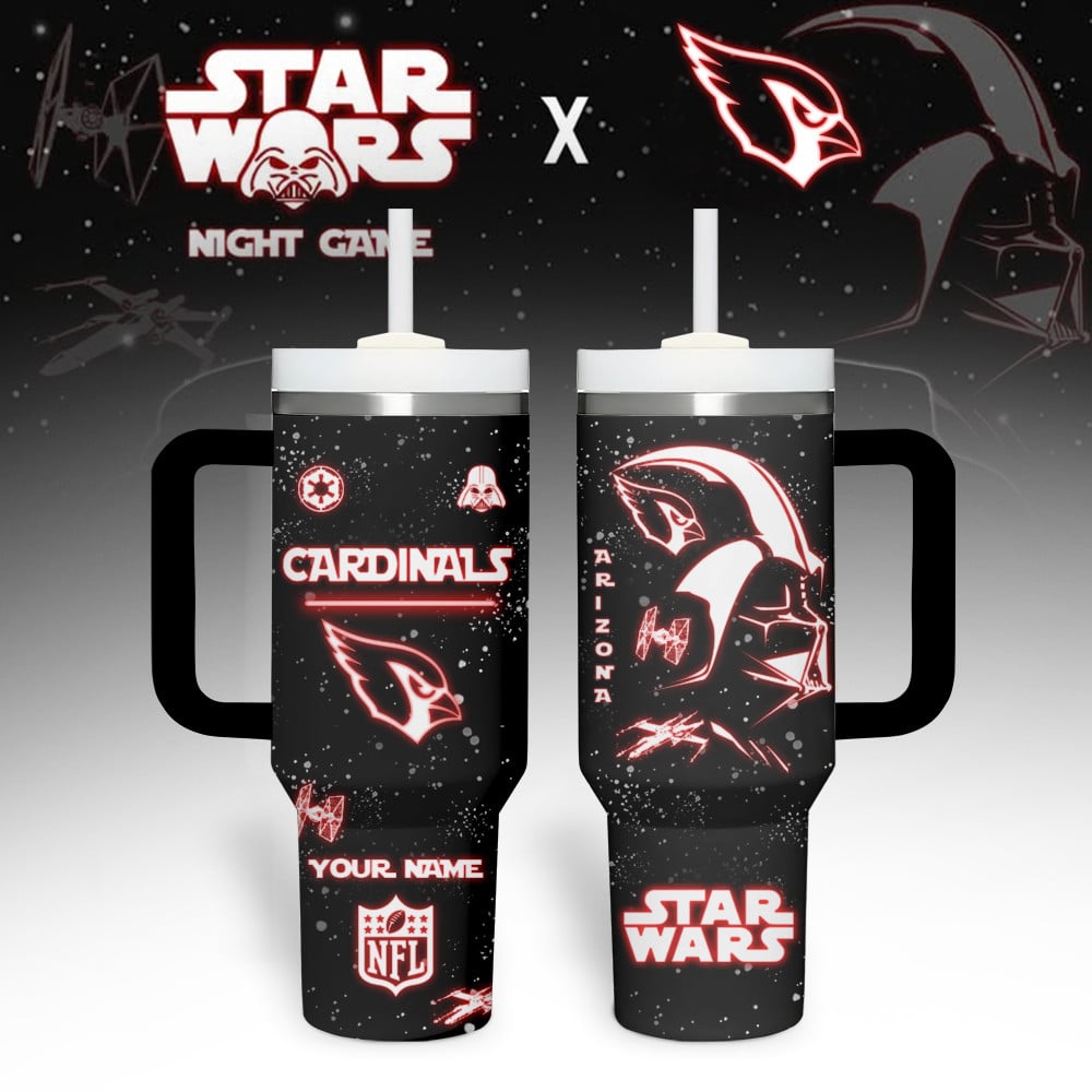 Arizona Cardinals NFL Custom Stanley Quencher 40oz Stainless Steel Tumbler With Handle