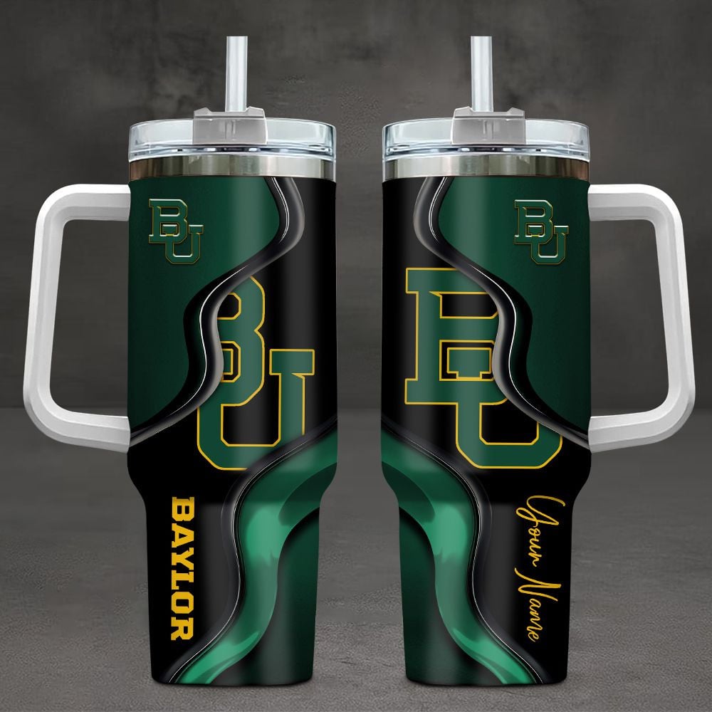 Baylor Bears NCAA Custom Stanley Quencher 40oz Stainless Steel Tumbler With Handle