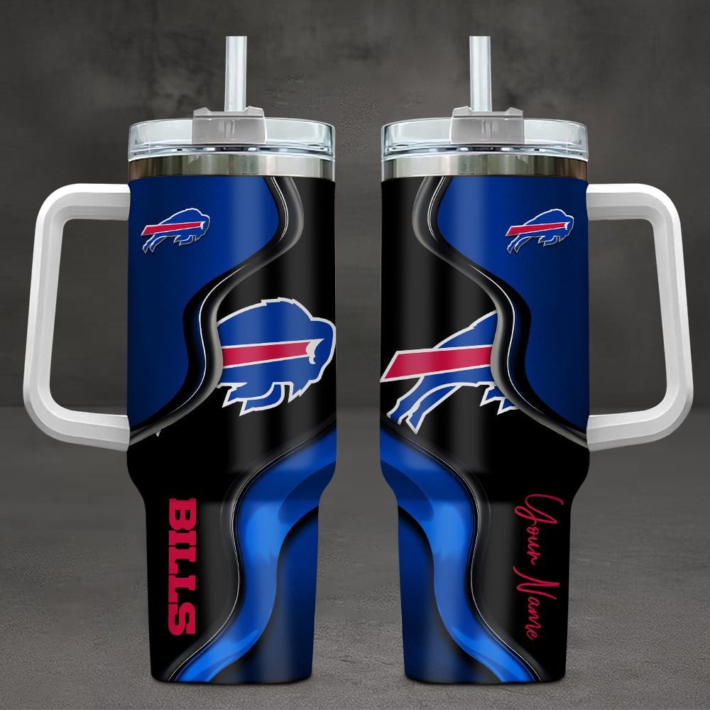 Buffalo Bills NFL Custom Stanley Quencher 40oz Stainless Steel Tumbler With Handle