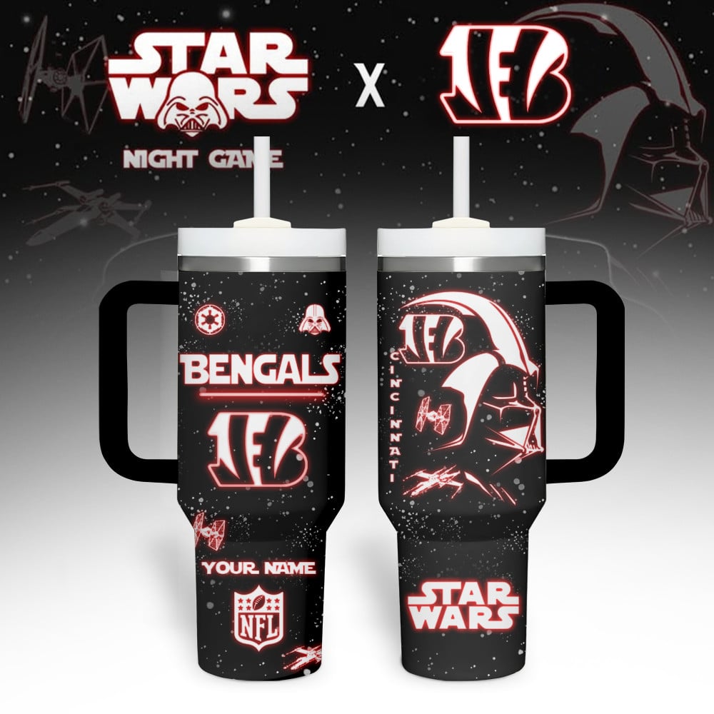 Cincinnati Bengals NFL Custom Stanley Quencher 40oz Stainless Steel Tumbler With Handle