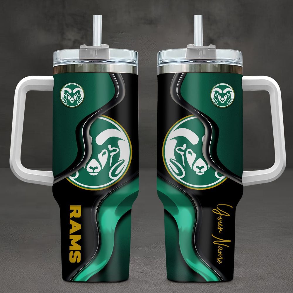 Colorado State Rams NCAA Custom Stanley Quencher 40oz Stainless Steel Tumbler With Handle