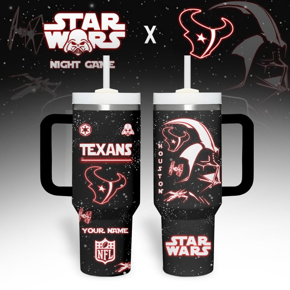 Houston Texans NFL Custom Stanley Quencher 40oz Stainless Steel Tumbler With Handle